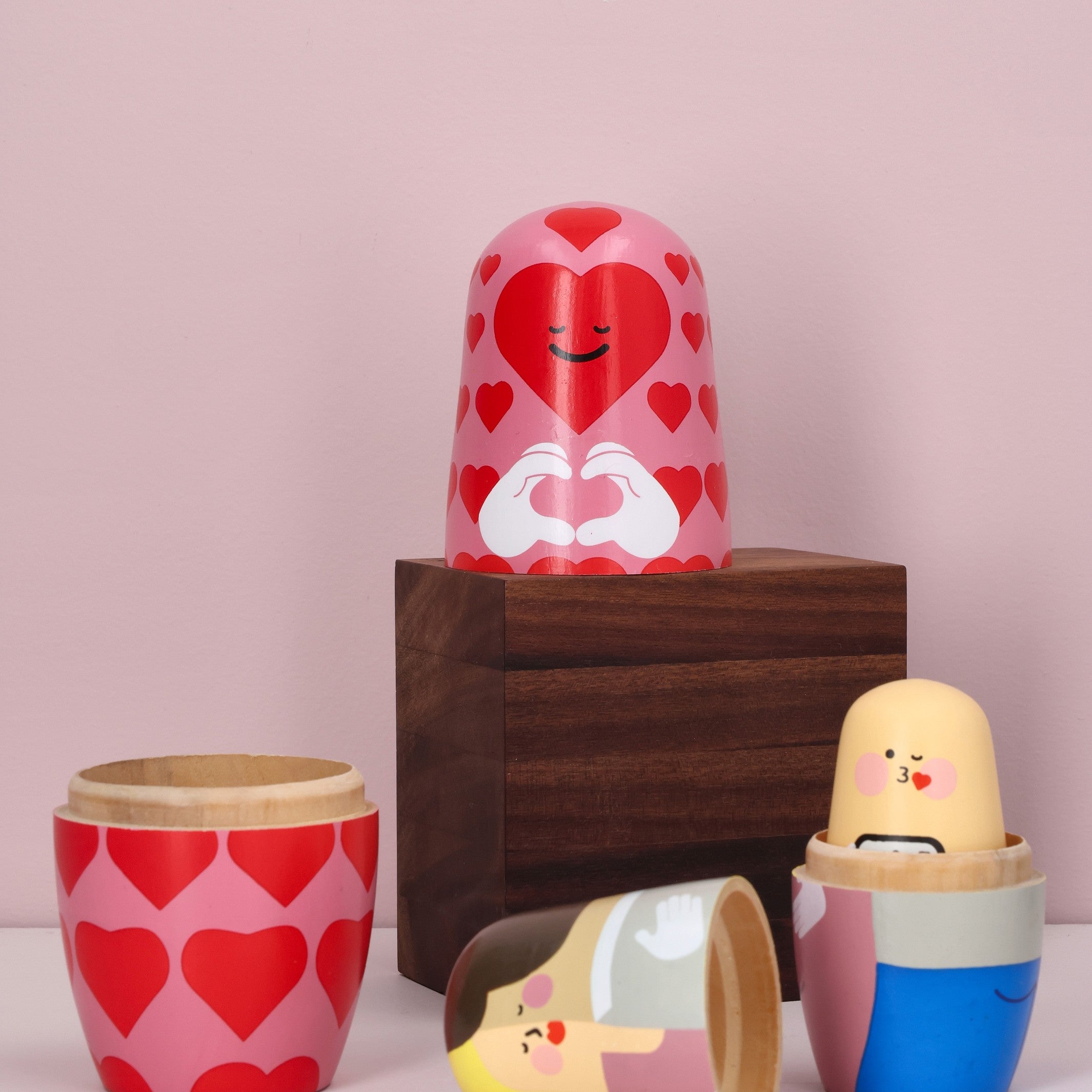 Holzfiguren Expressions Love – 3er-Set · 14 cm | Spring Copenhagen · Liebesgeschenk
