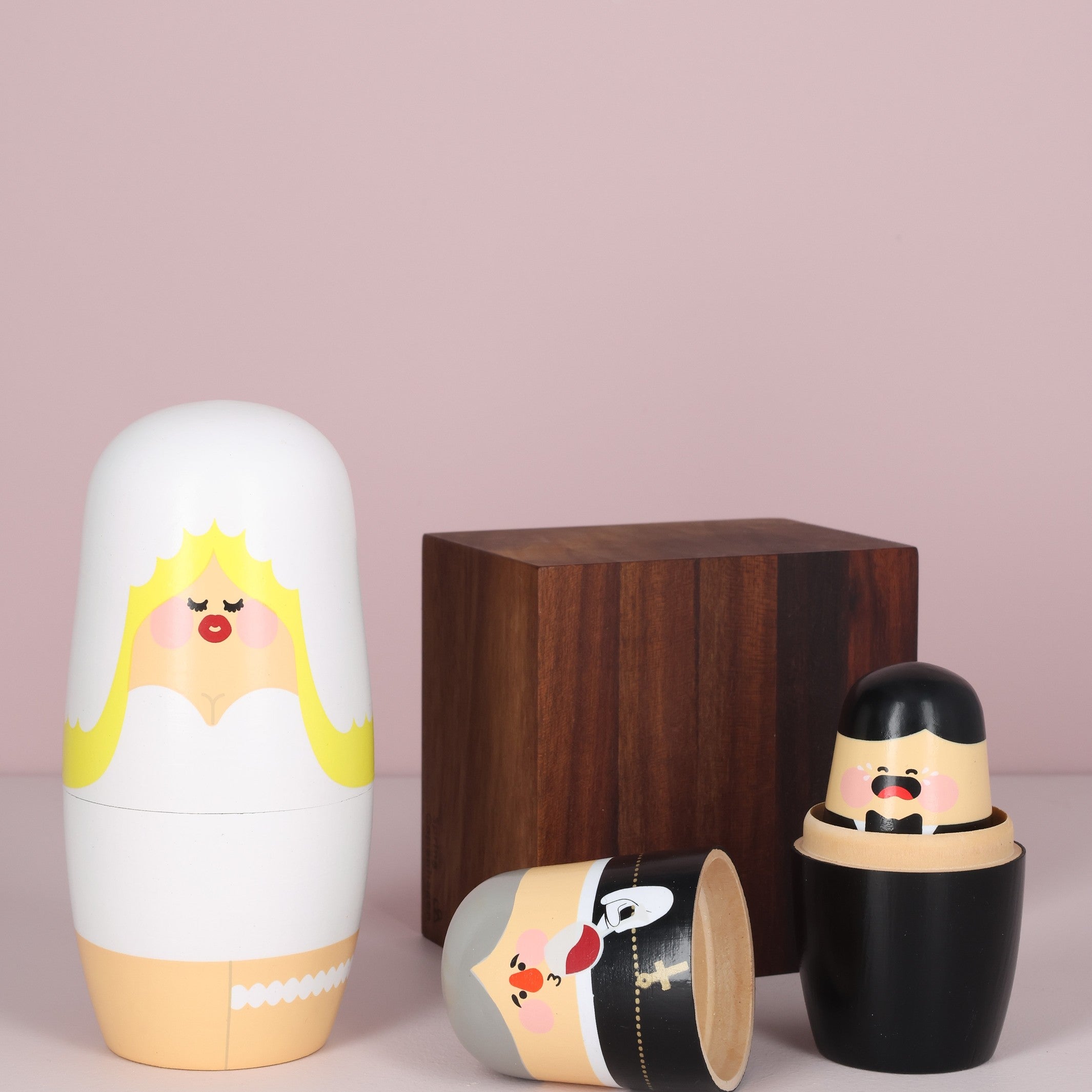 Holzfiguren Expressions Wedding – 3er-Set · 14 cm | Spring Copenhagen · Hochzeitsgeschenk