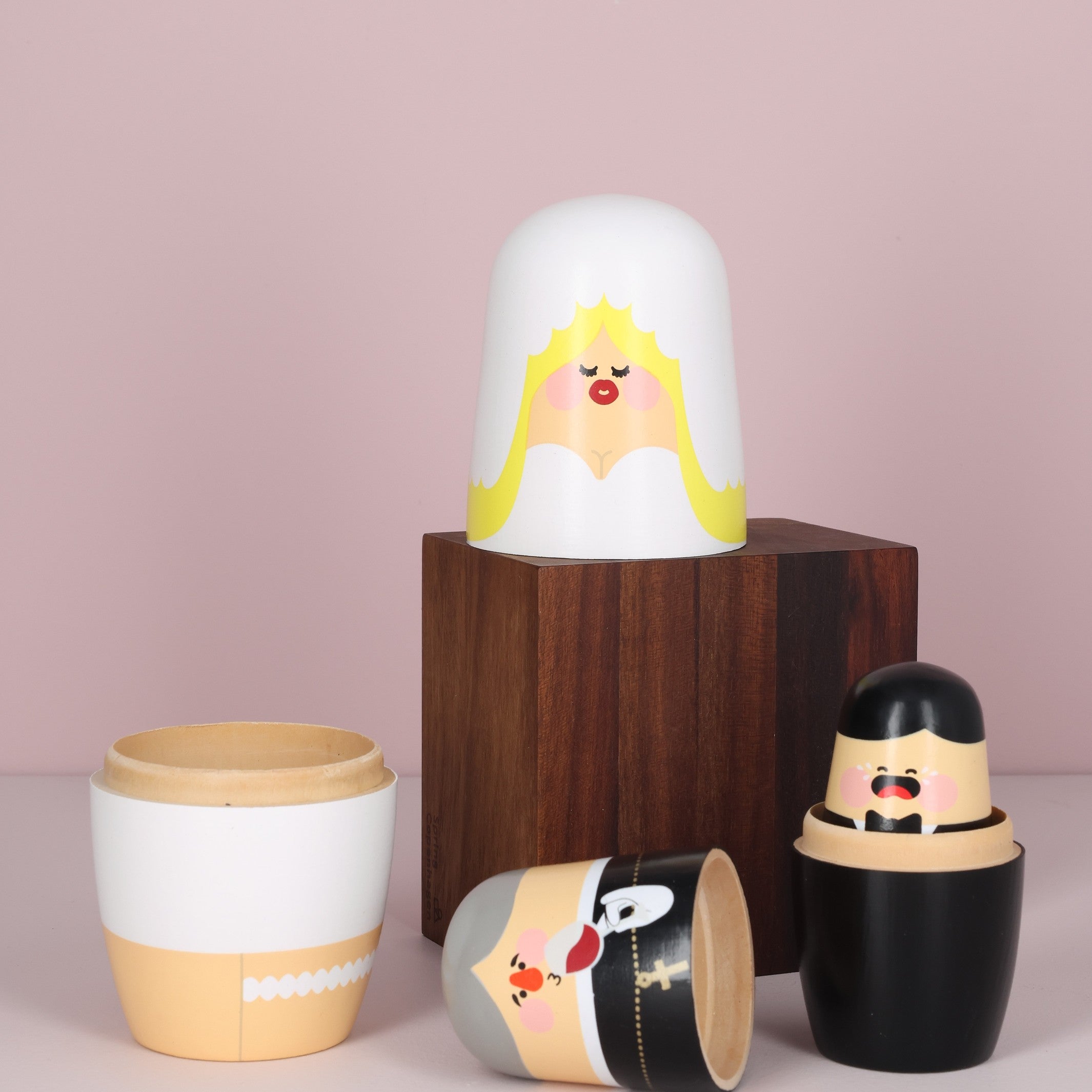 Holzfiguren Expressions Wedding – 3er-Set · 14 cm | Spring Copenhagen · Hochzeitsgeschenk