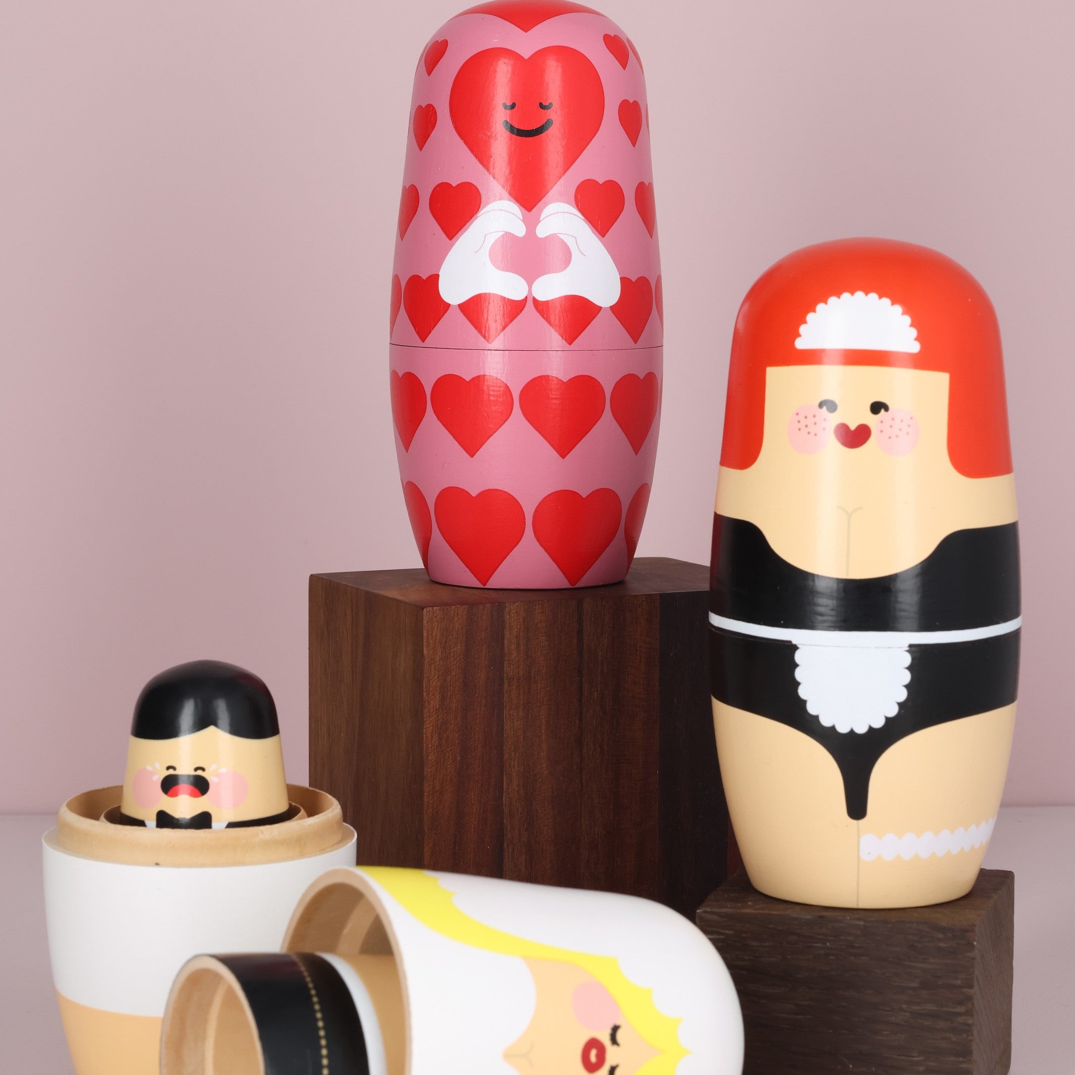 Holzfiguren Expressions Wedding – 3er-Set · 14 cm | Spring Copenhagen · Hochzeitsgeschenk