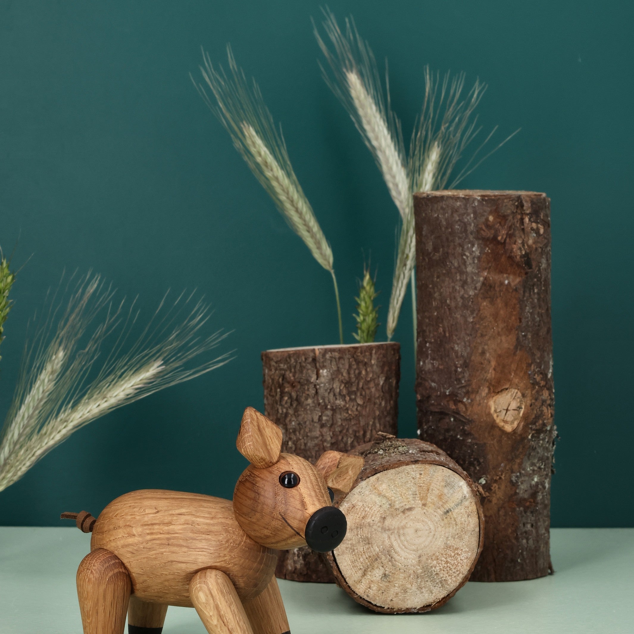 Holzschwein Percy – 9,3 cm · Tierfigur | Spring Copenhagen · Tischdeko