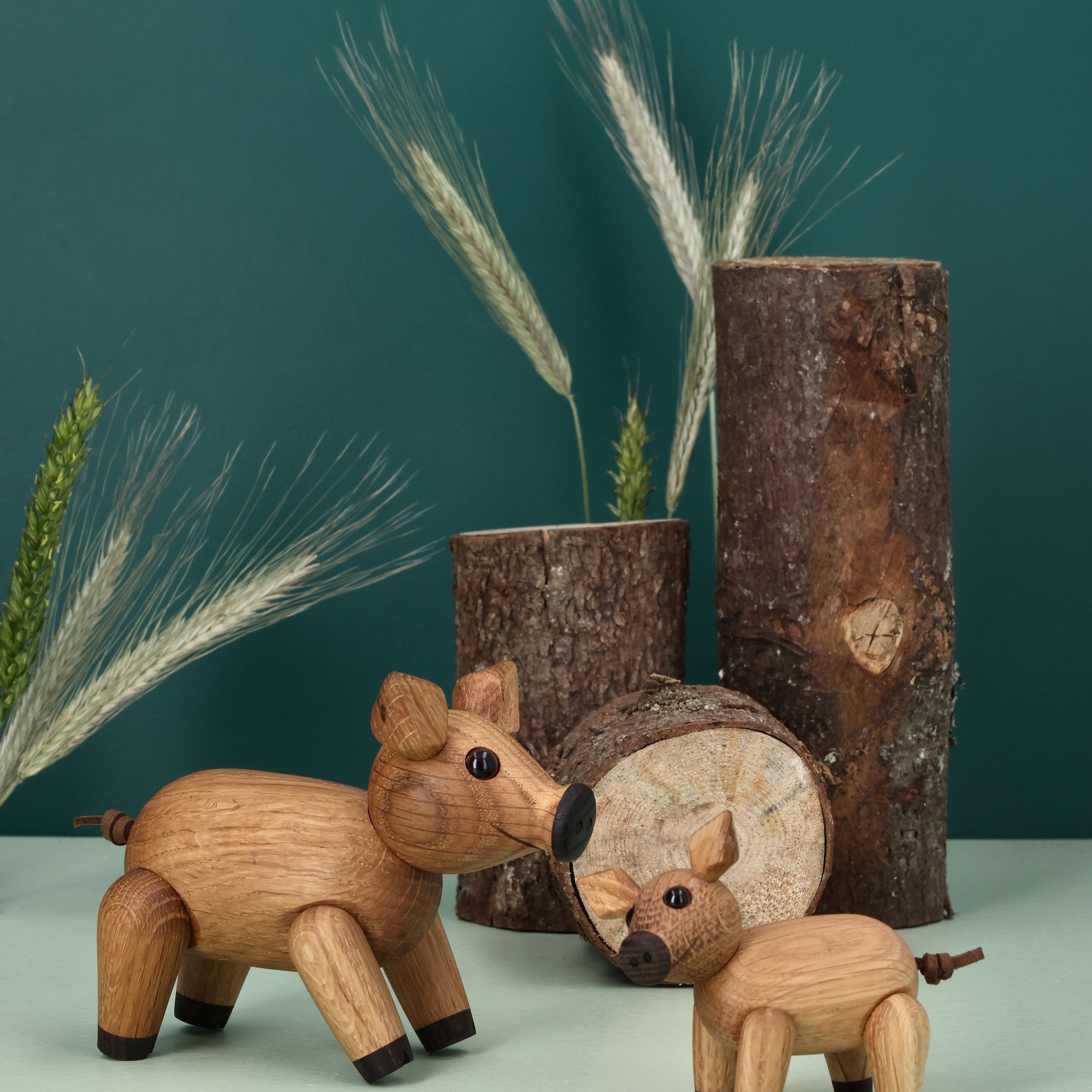 Wooden Pig Poppy – 6 cm · Animal Figure | Spring Copenhagen · Desk Decor