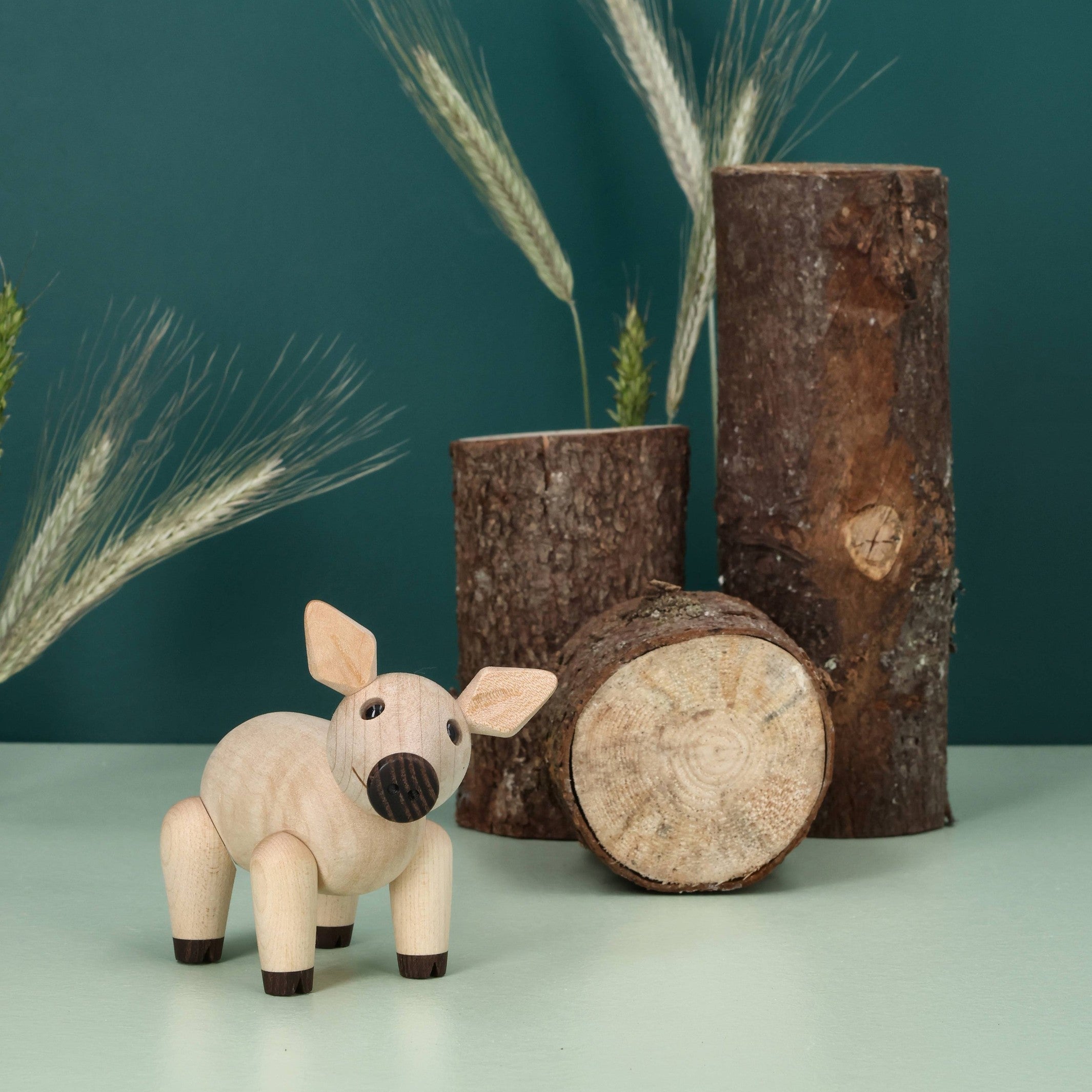 Holzschwein Penny – 8,3 cm · Tierfigur | Spring Copenhagen · Tischdeko
