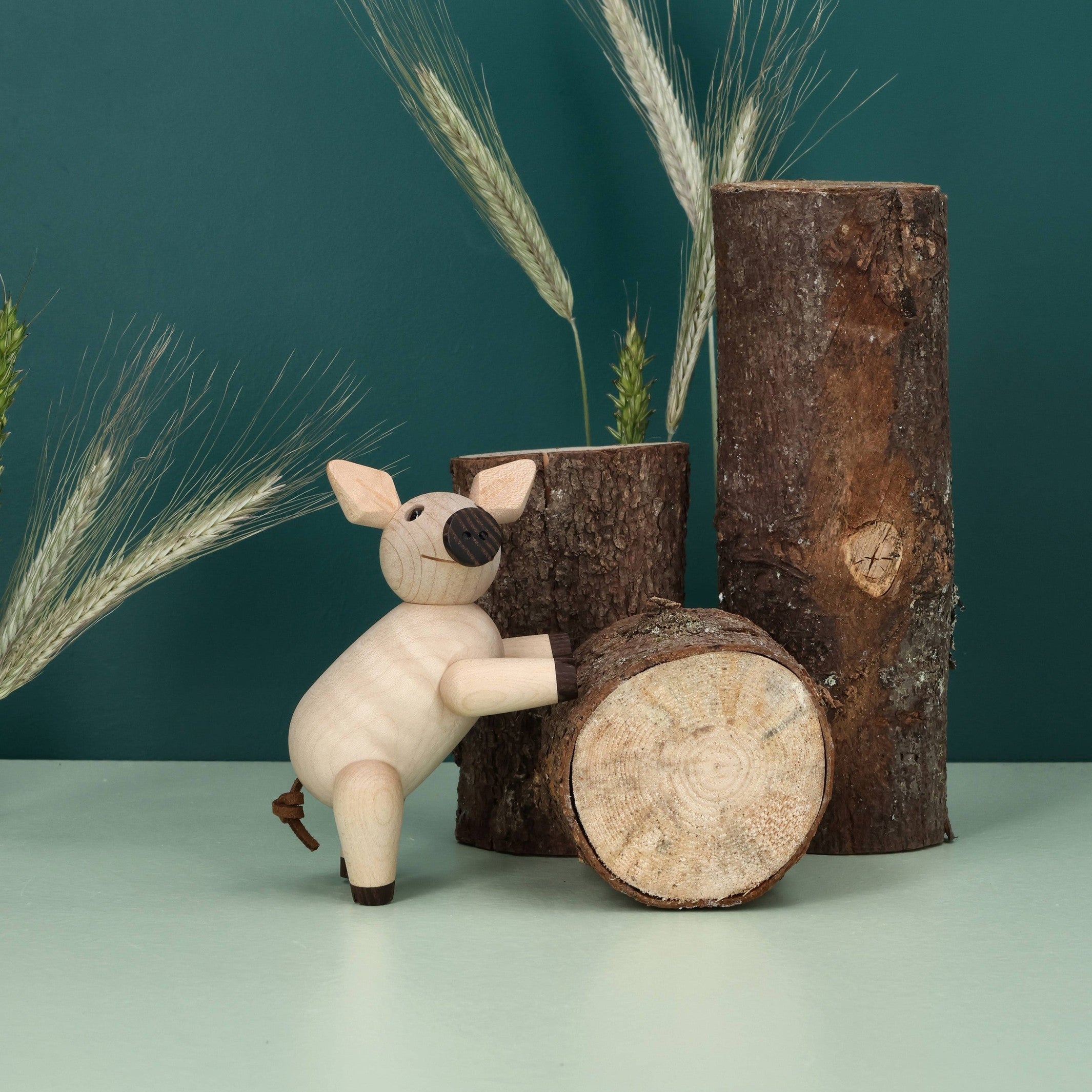 Holzschwein Penny – 8,3 cm · Tierfigur | Spring Copenhagen · Tischdeko