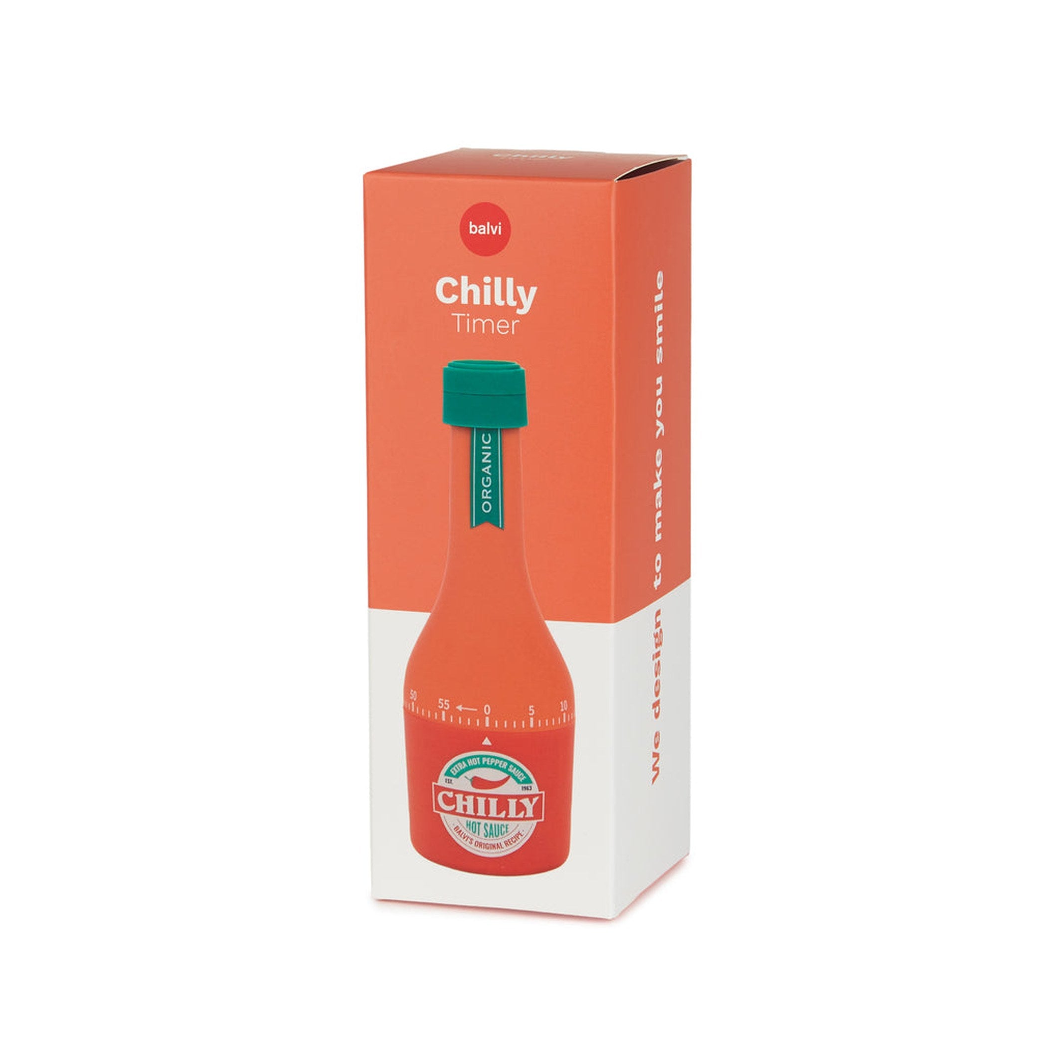 Küchentimer Chilly – Rot · Mechanisch · 16 cm | Balvi