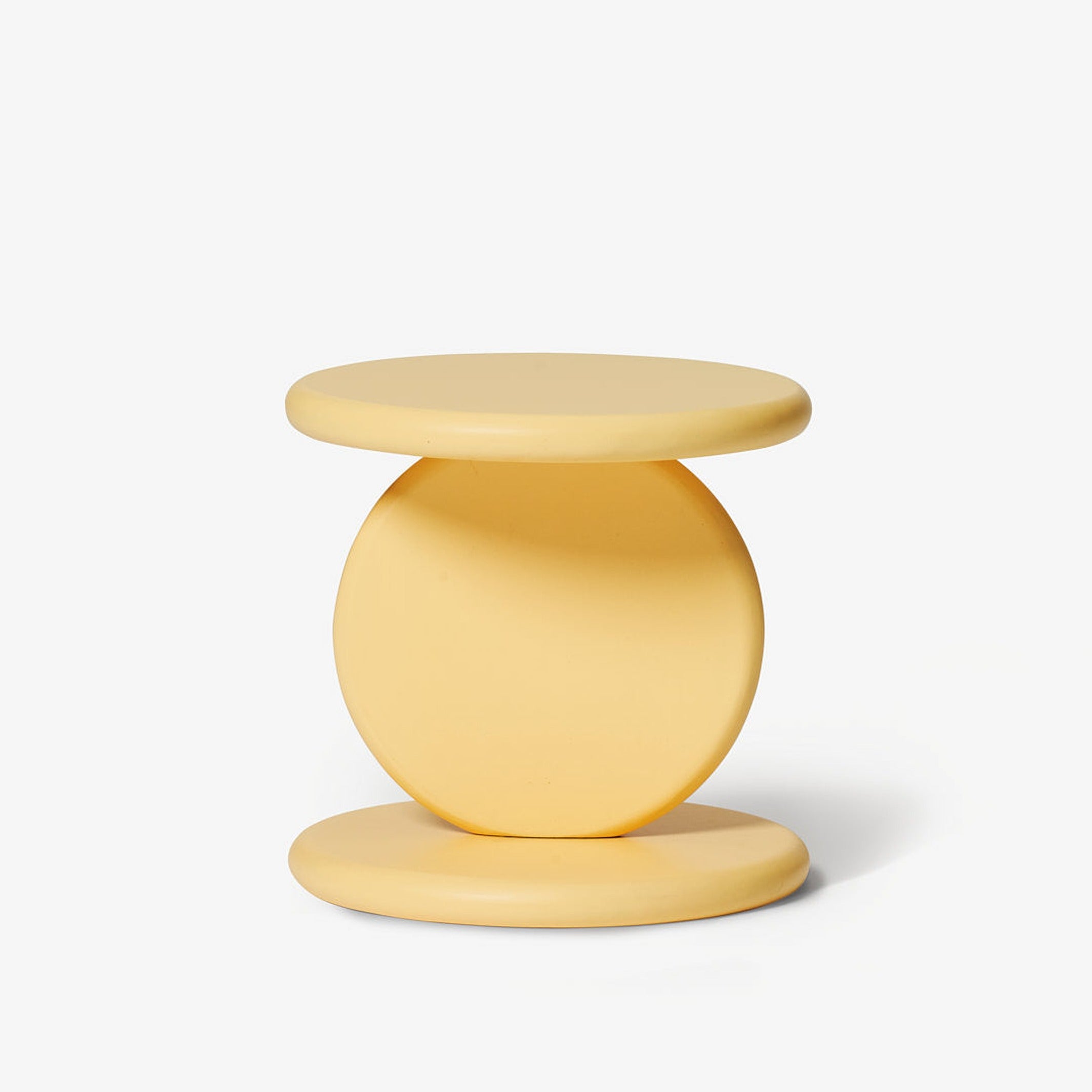 Side Table "Pod Low" – Yellow · Wood · Ø 27 cm | Hanna Anonen · Areaware