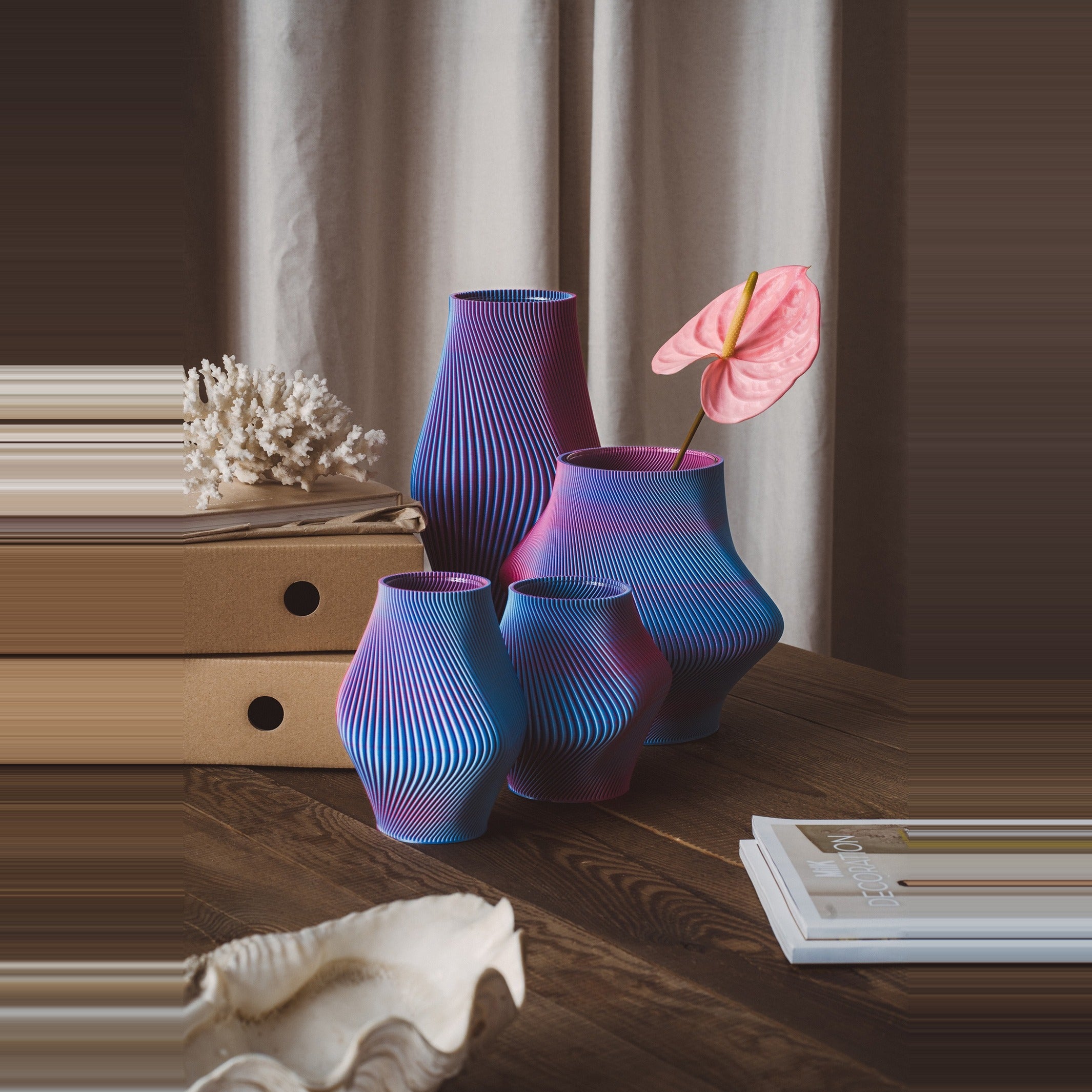 Vase Bloz – Pfefferminz · 3D-Druck · Innenvase · 20 cm | Sheyn