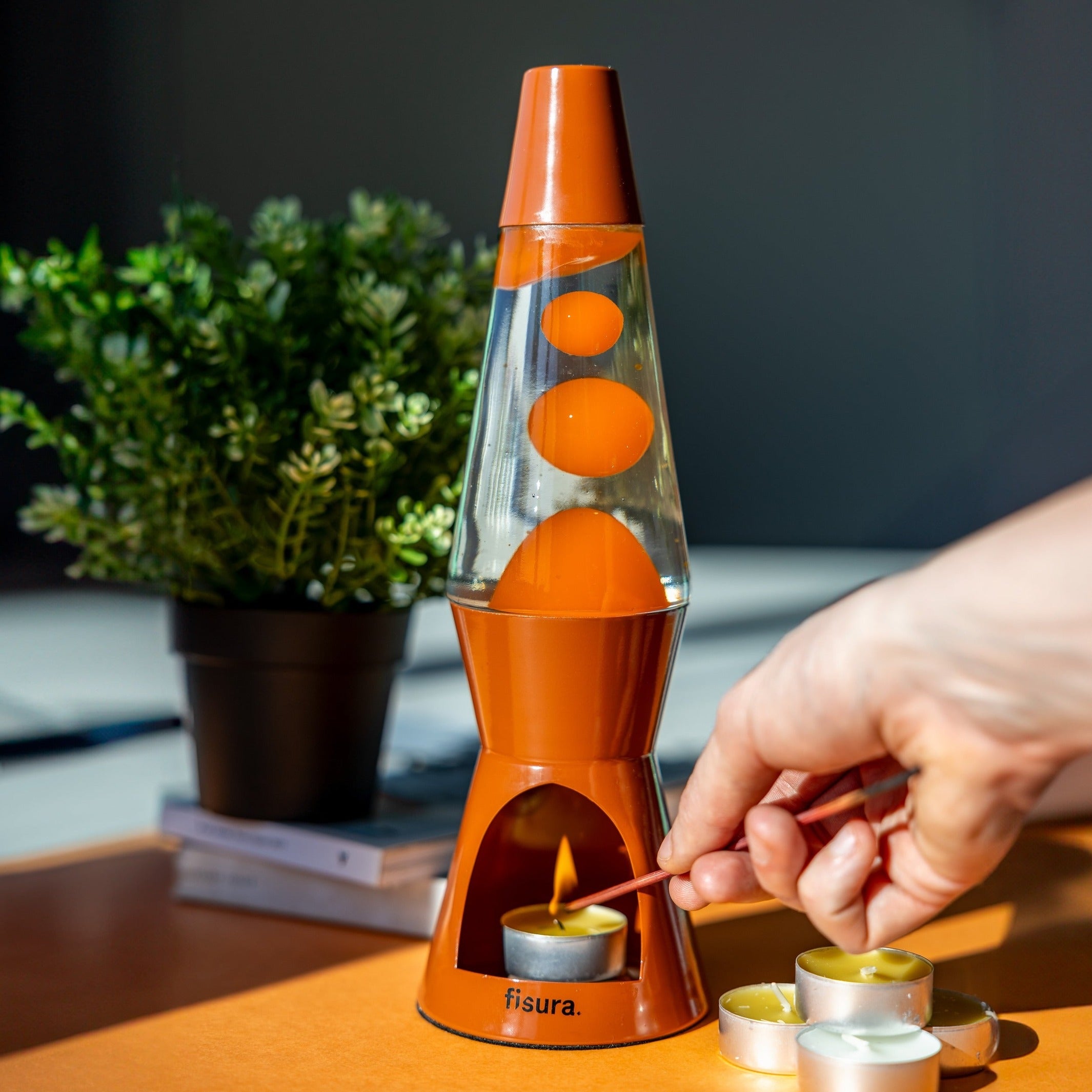 Lava Lamp Tealight – Terracotta · 31.5 cm | Fisura · Mood Light