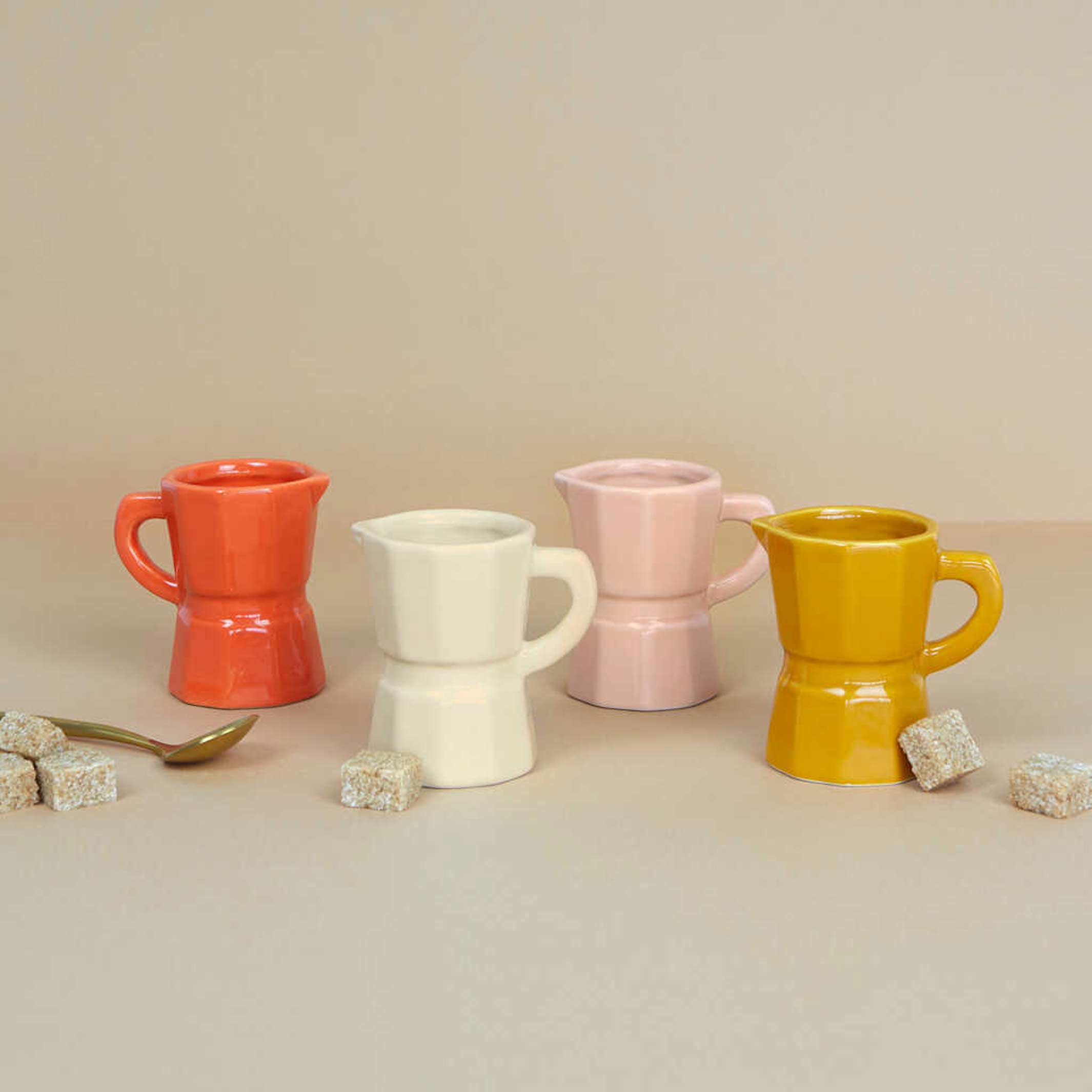 Coffee Cup Set "Moka Caramel" – Ceramic · 4x 120 ml | Balvi