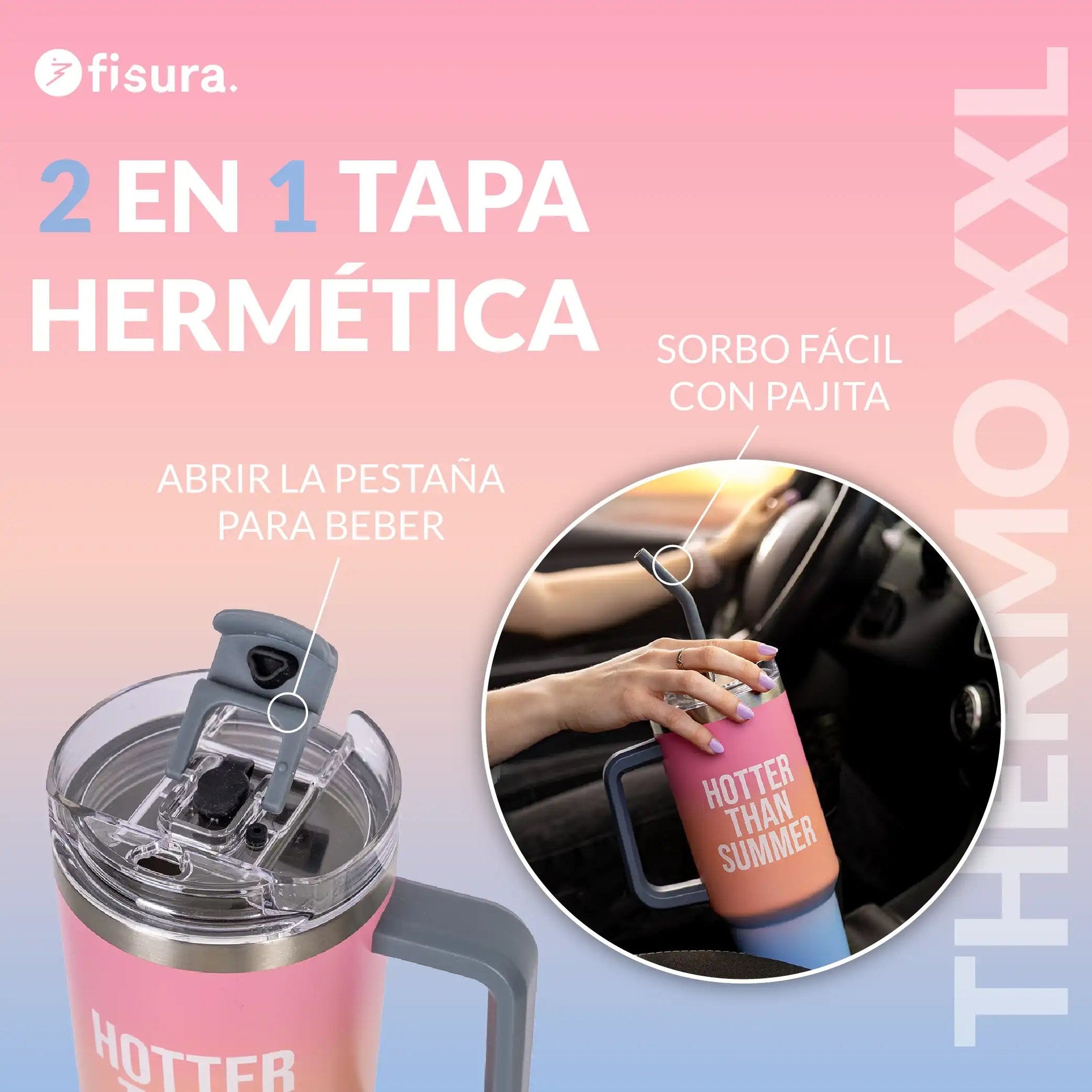 XXL Thermos "Hotter Than Summer" – Stainless Steel · 1.2 l | Fisura