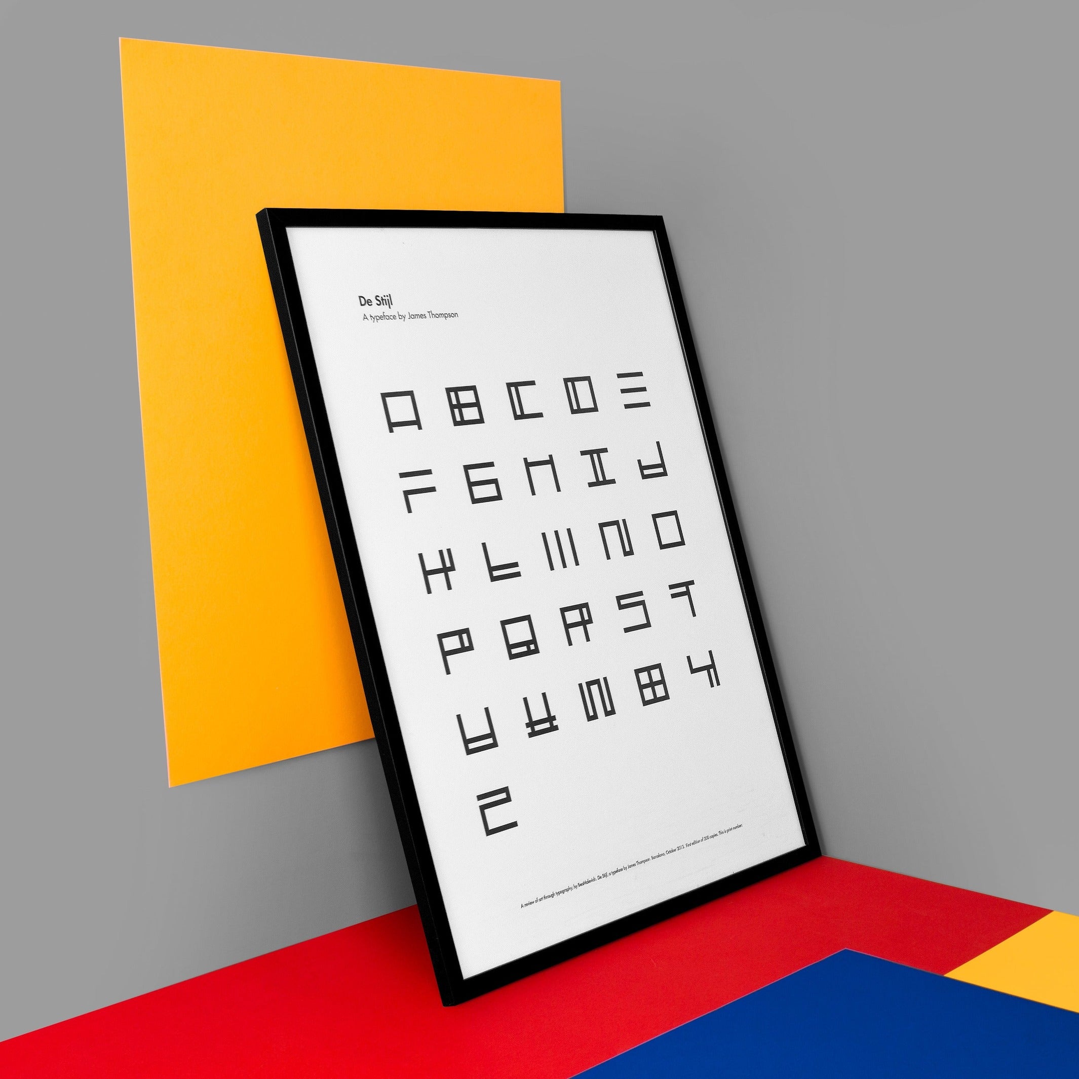 Poster "De Stijl A-to-Z" – Letterpress · 70 × 48 cm | Beamalevich