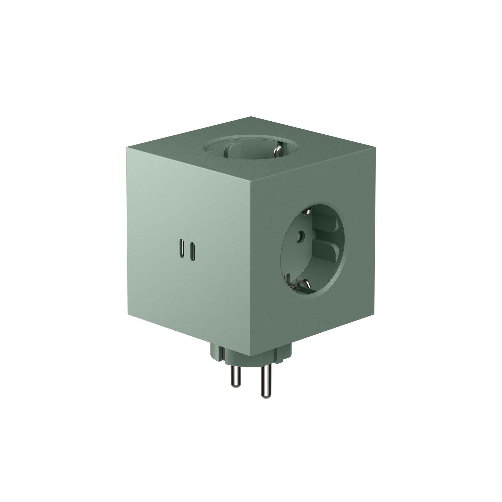 Steckdosenleiste "Square 2" – Grün · 3-fach · USB-C | Avolt