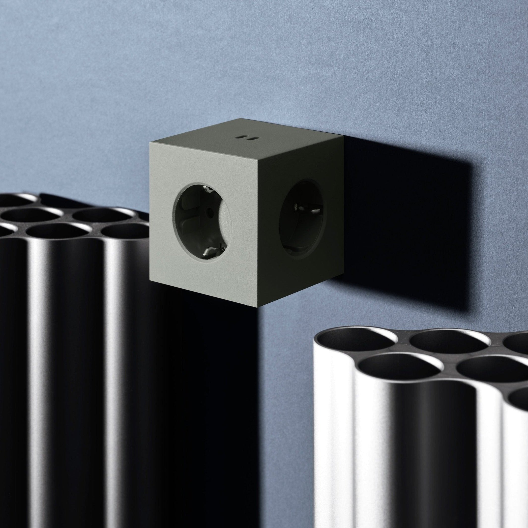 Steckdosenleiste "Square 2" – Grün · 3-fach · USB-C | Avolt