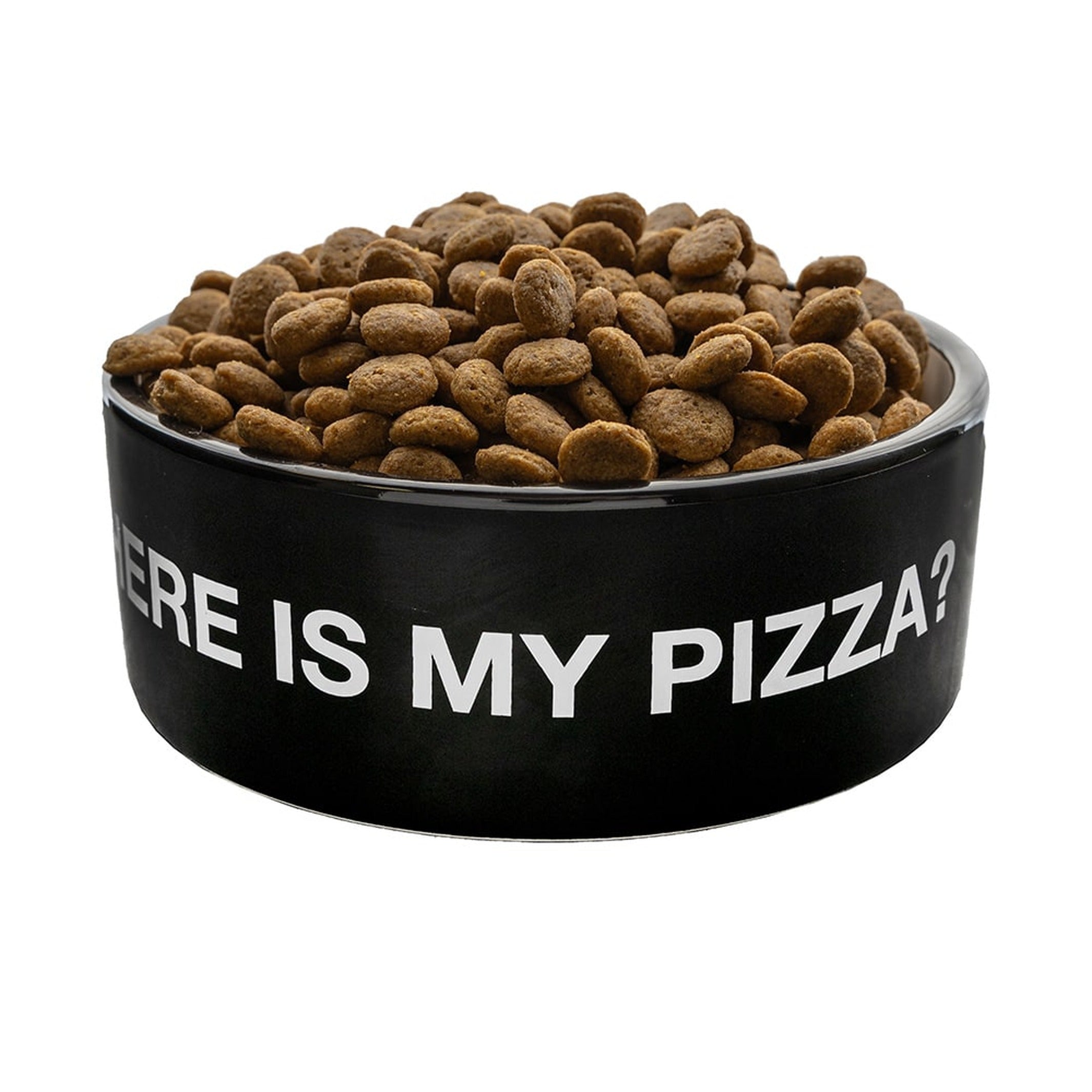 Hundenapf "Where is my pizza?" – Keramik · Ø 16 cm · 750 ml | Fisura