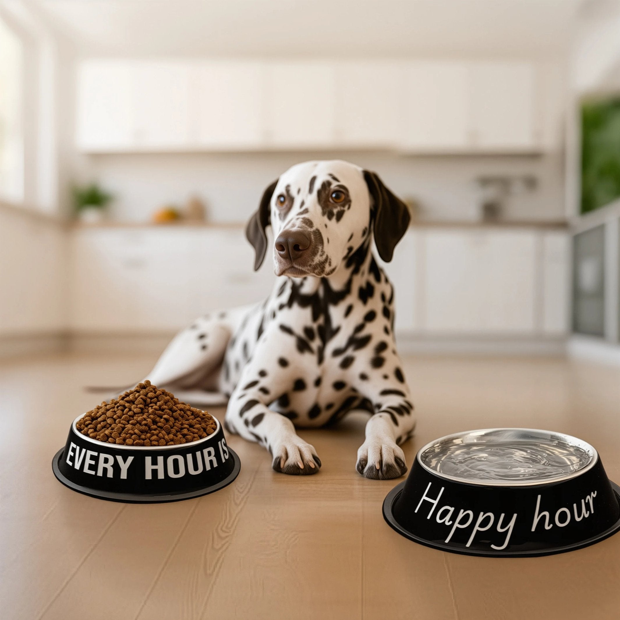 Dog Bowl Set "Happy Hour" – Stainless Steel · 500 + 1000 ml | Fisura