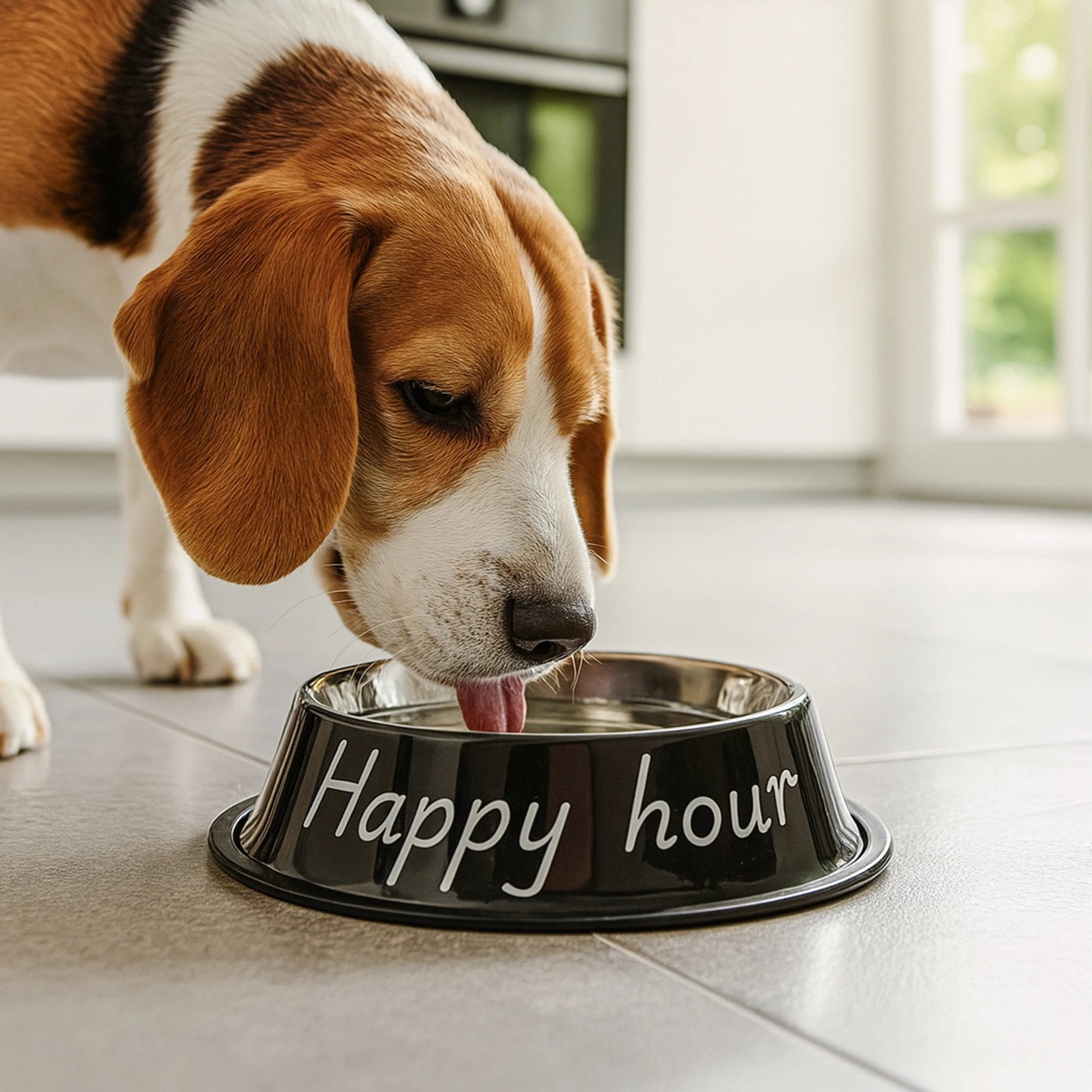 Dog Bowl Set "Happy Hour" – Stainless Steel · 500 + 1000 ml | Fisura