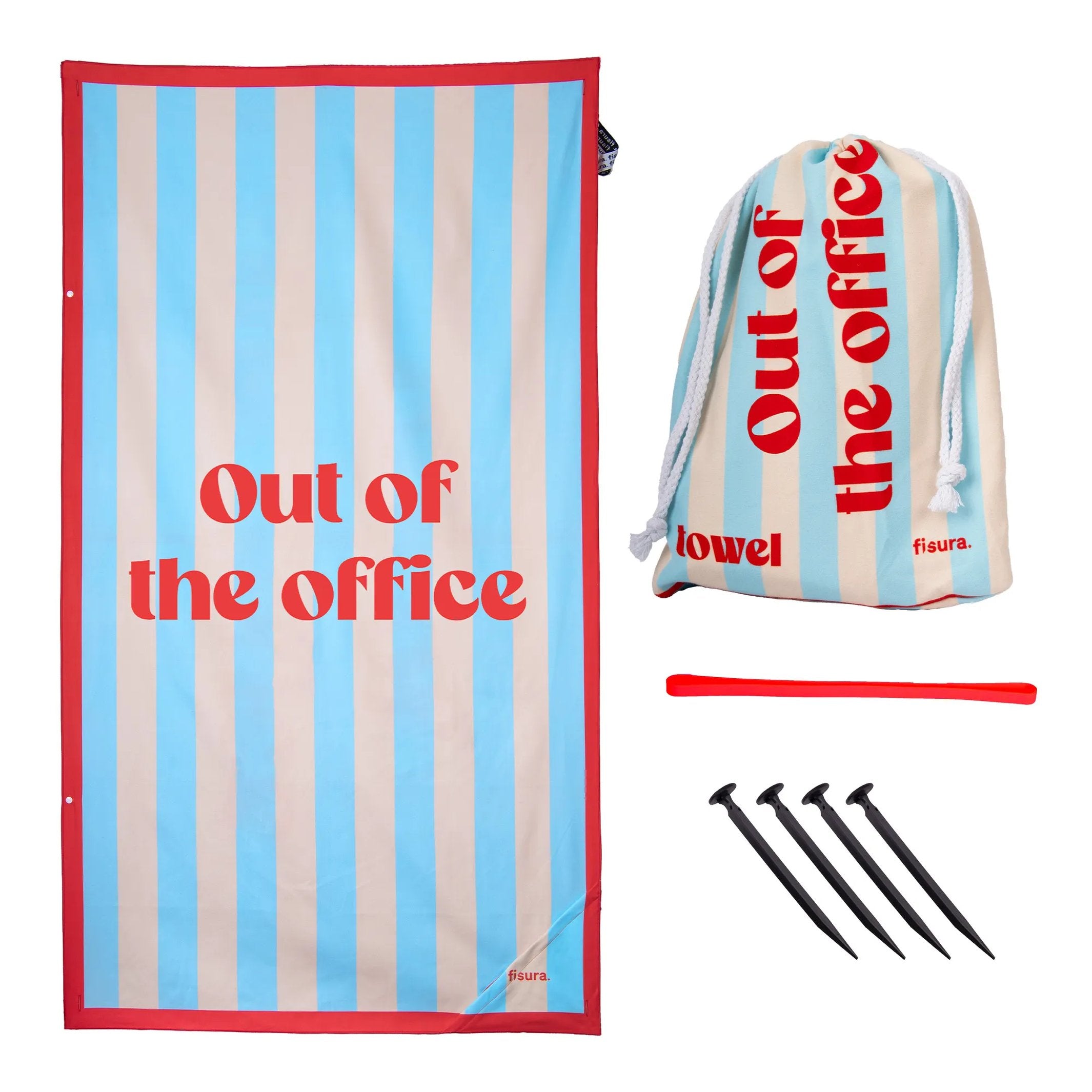Beach Towel "Out of Office" – Microfibre · 180 × 100 cm | Fisura