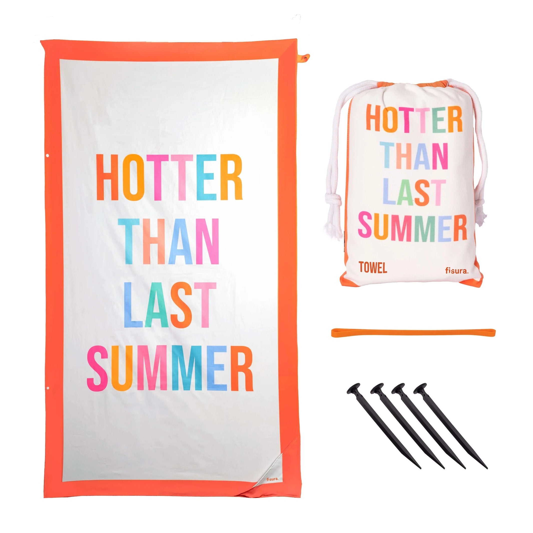 Beach Towel "Hotter Than Last Summer" – Microfibre · 180 cm | Fisura
