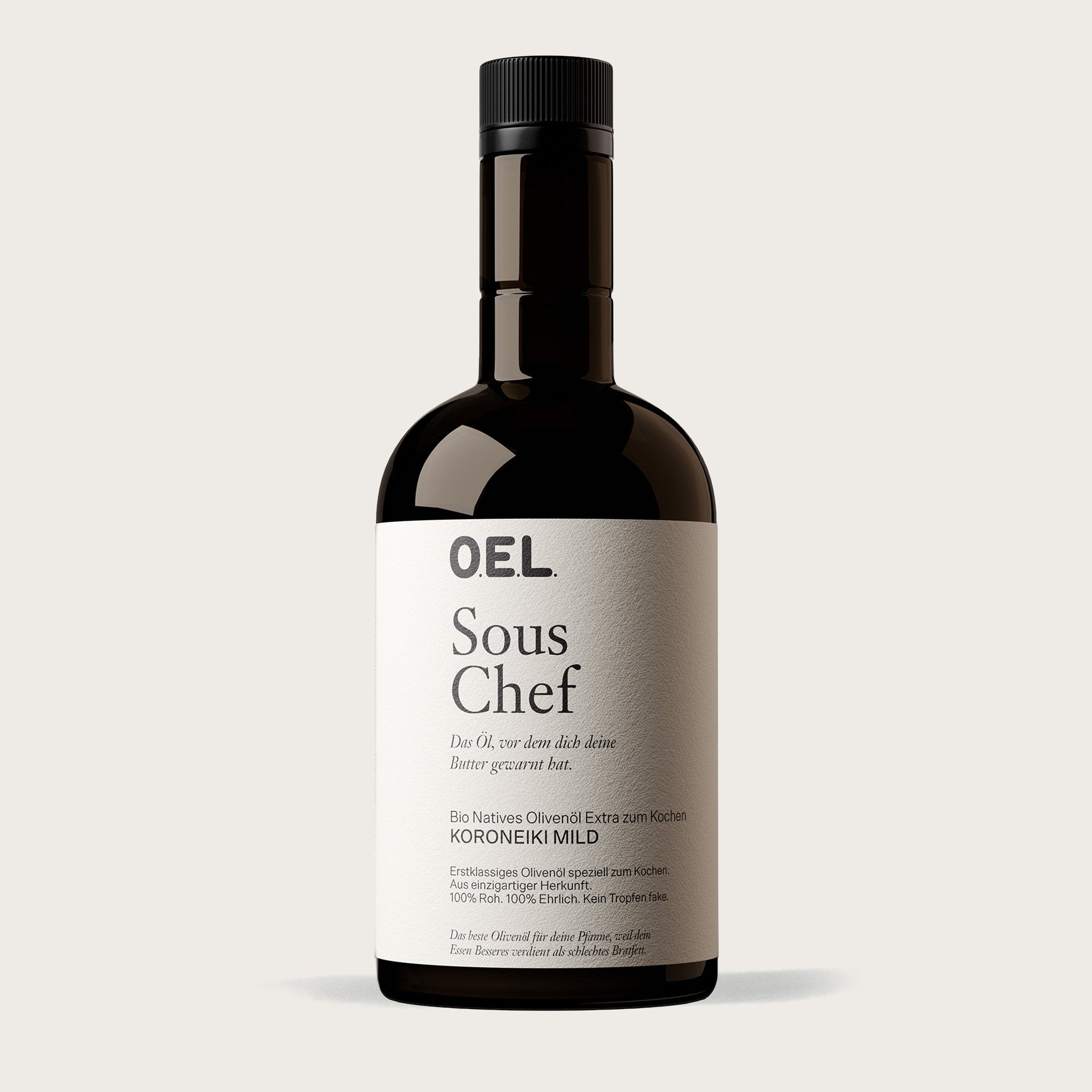 Bio-Olivenöl "Sous Chef" Mild – Glasflasche · 500 ml | O.E.L.