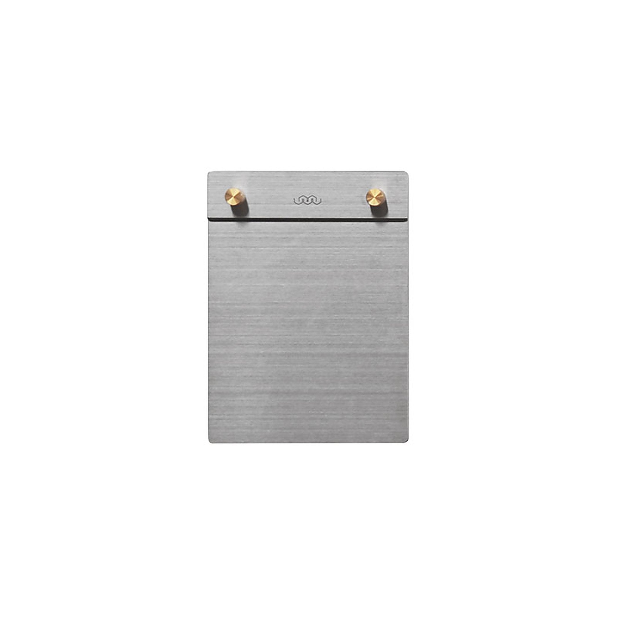 Memoblock "Desk Pad" A6 – Edelstahl · Messing | 100percent