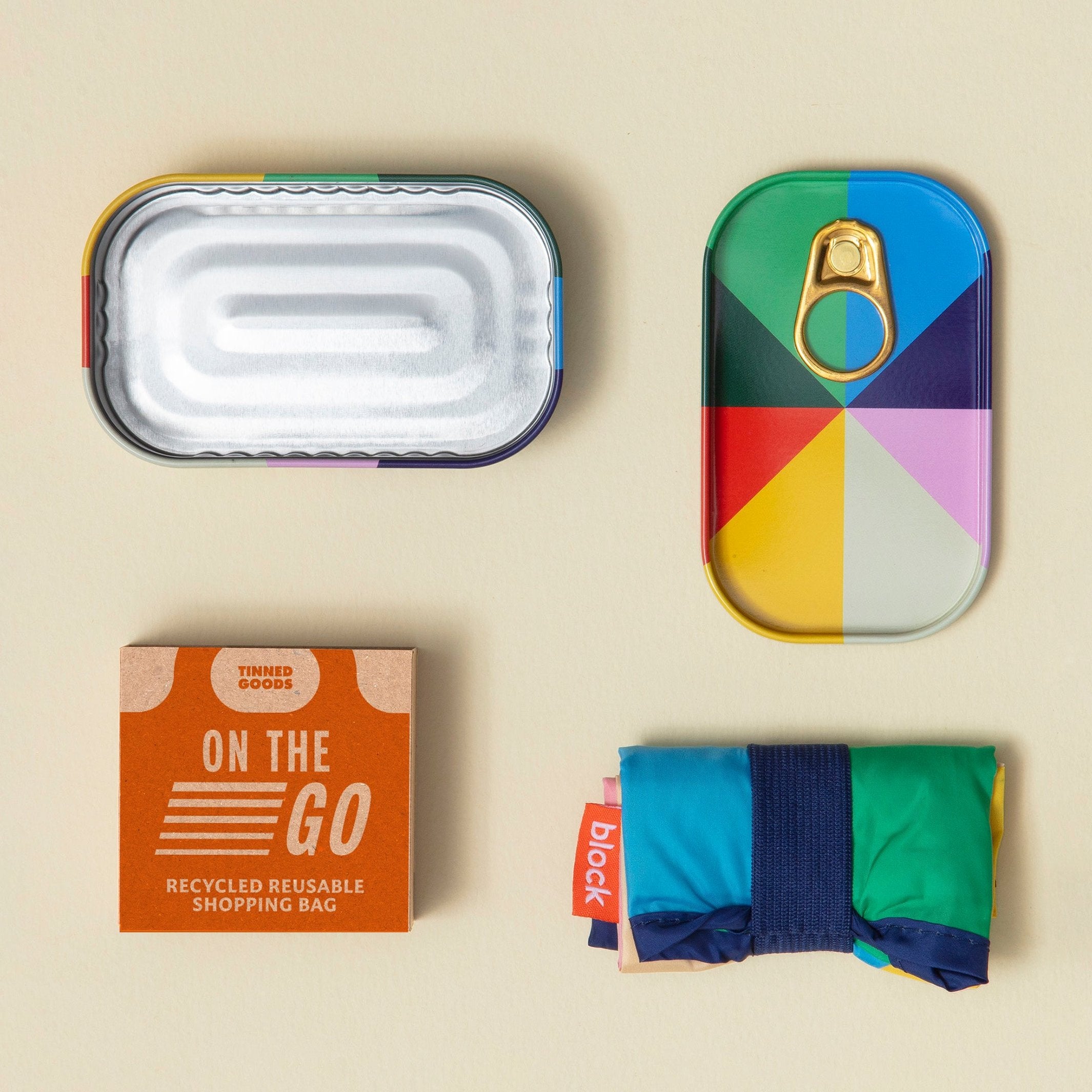 Einkaufstasche "On The Go" – Recycelt · in Dose | Block Design