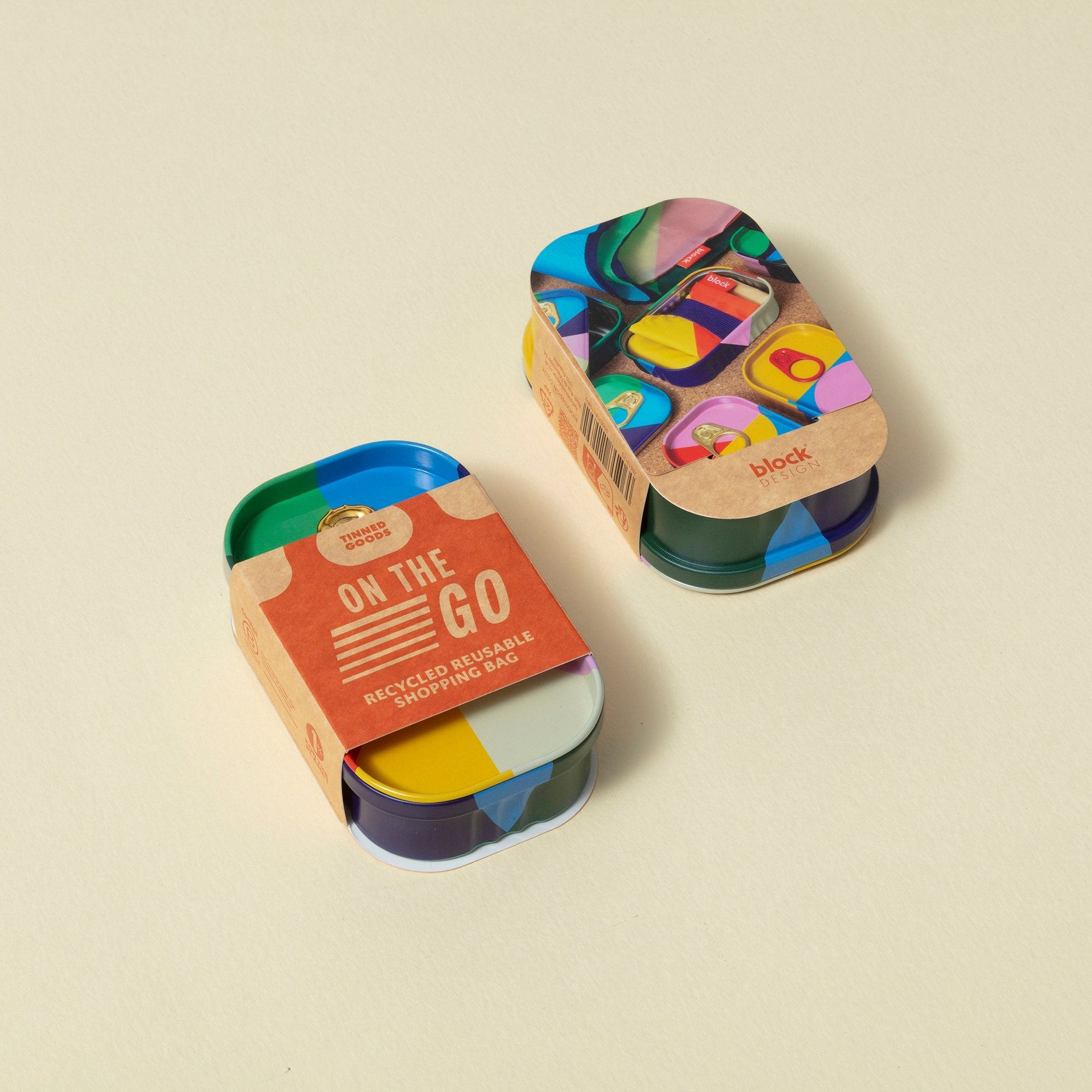 Einkaufstasche "On The Go" – Recycelt · in Dose | Block Design
