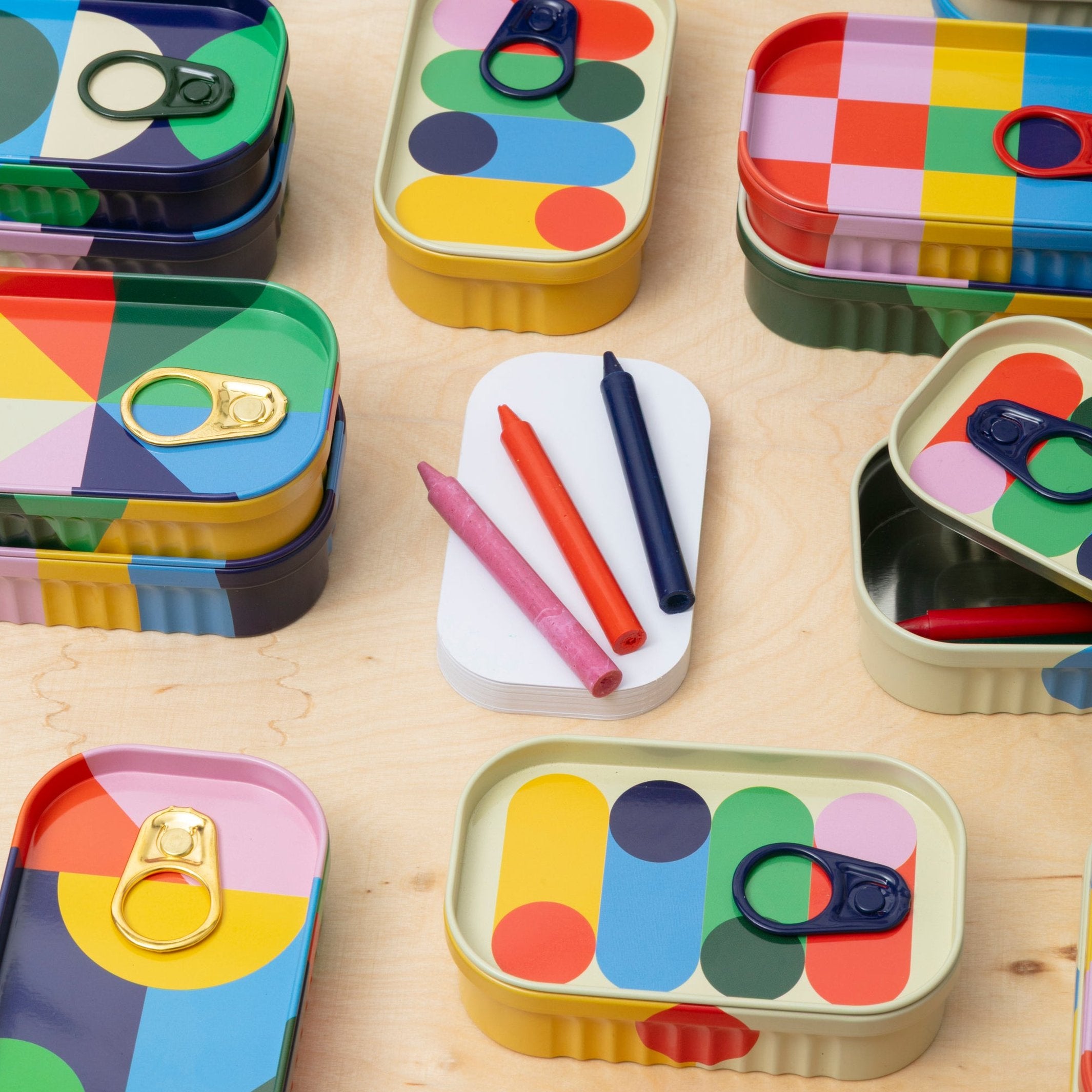 Malset "Top Draw" – Wachsmalstifte in Dose | Block Design