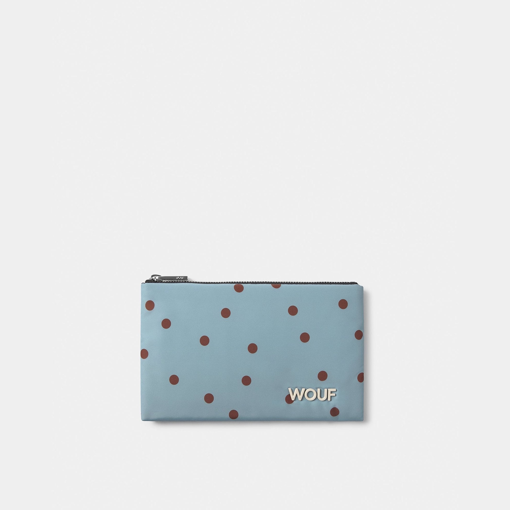 Pouch Polka – Recycelt · Hellblau · Punktemuster · 21,5 cm | Wouf