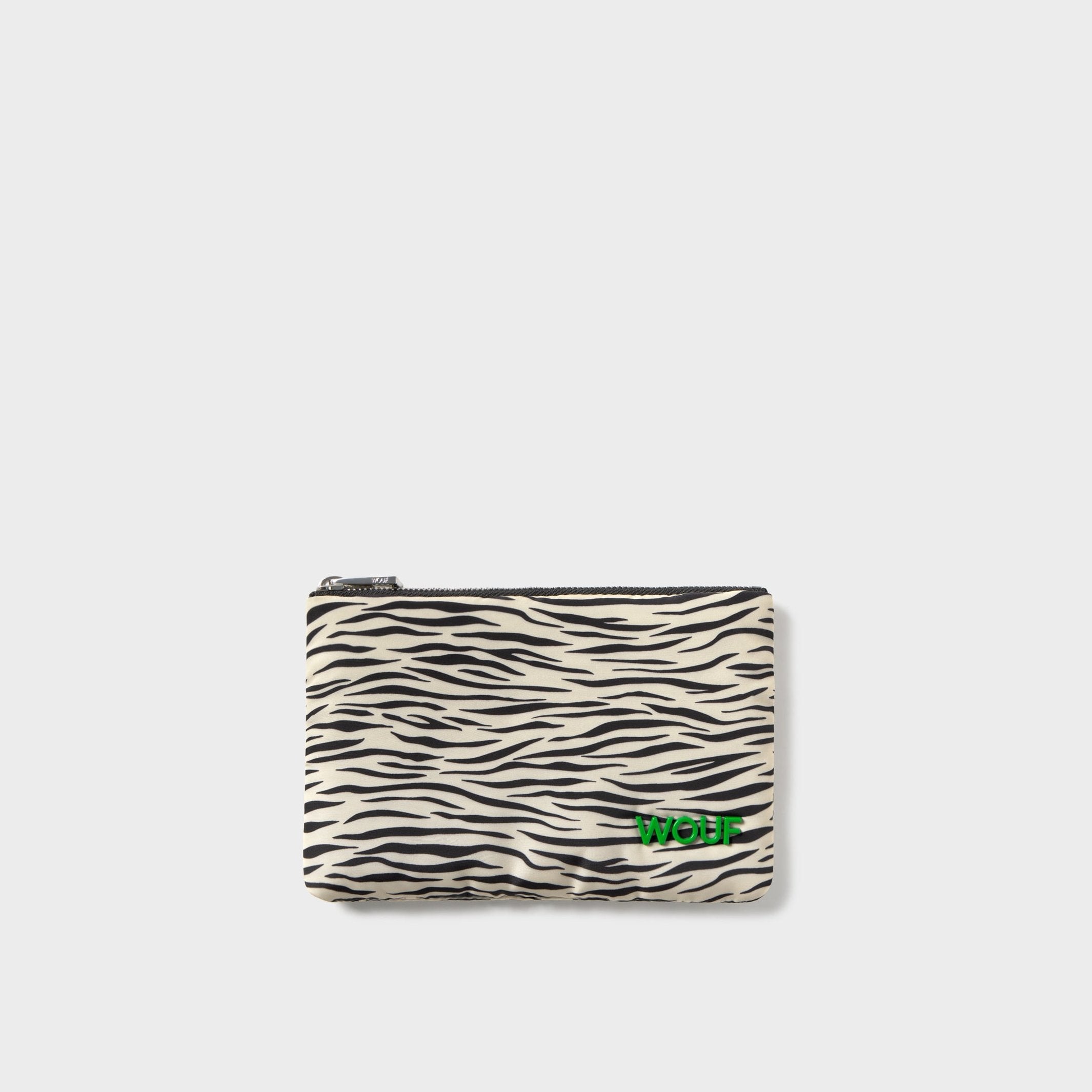 Pouch "Zebra Hit" – Recycelt · Beige · Zebramuster · 21 cm | Wouf