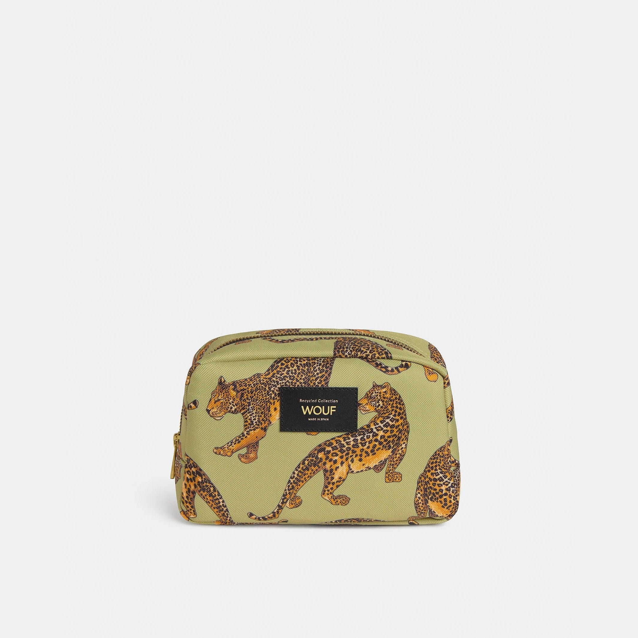 Toiletry Bag "Avo Leopard" – Green · Leopard Print · 20 cm | Wouf