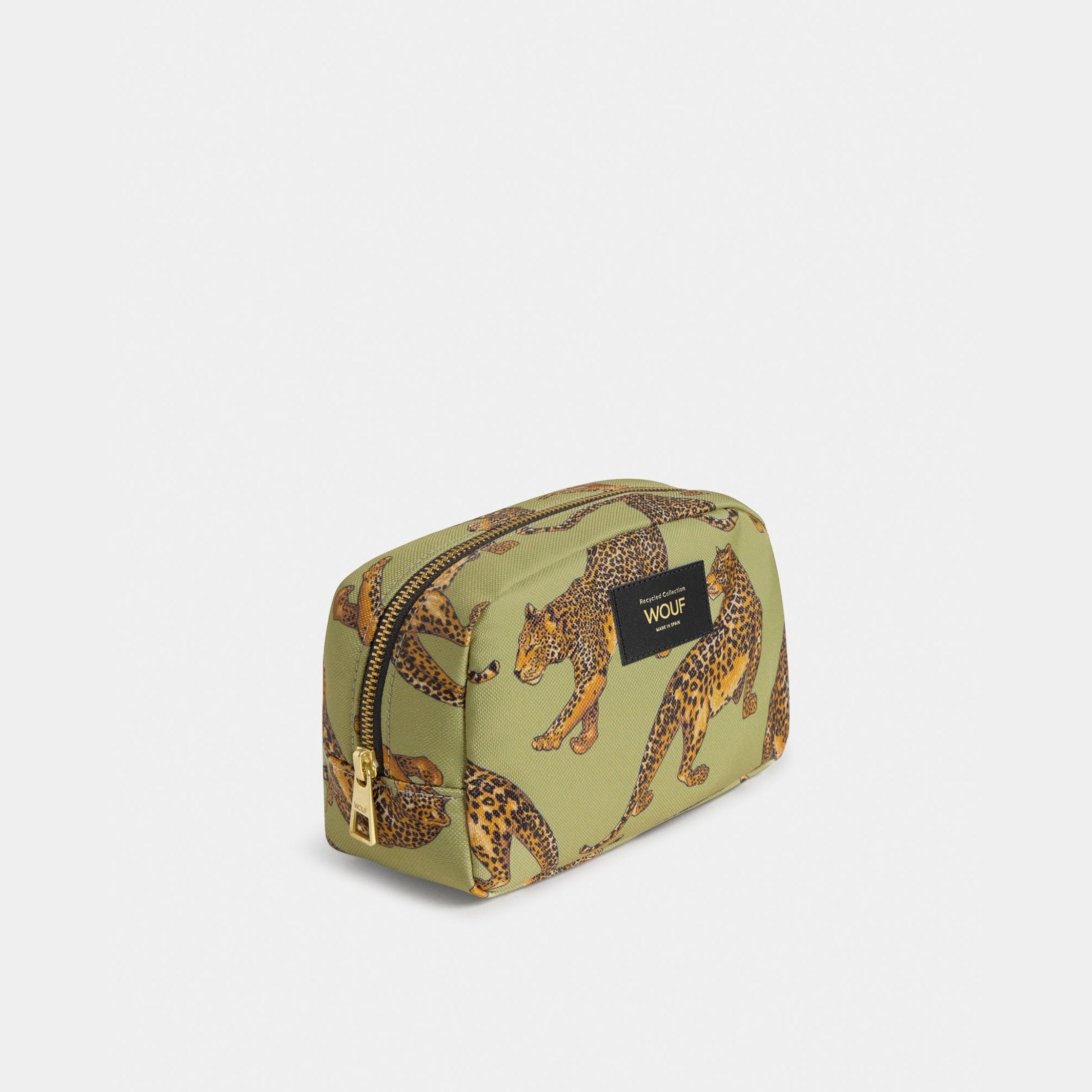 Toiletry Bag "Avo Leopard" – Green · Leopard Print · 20 cm | Wouf