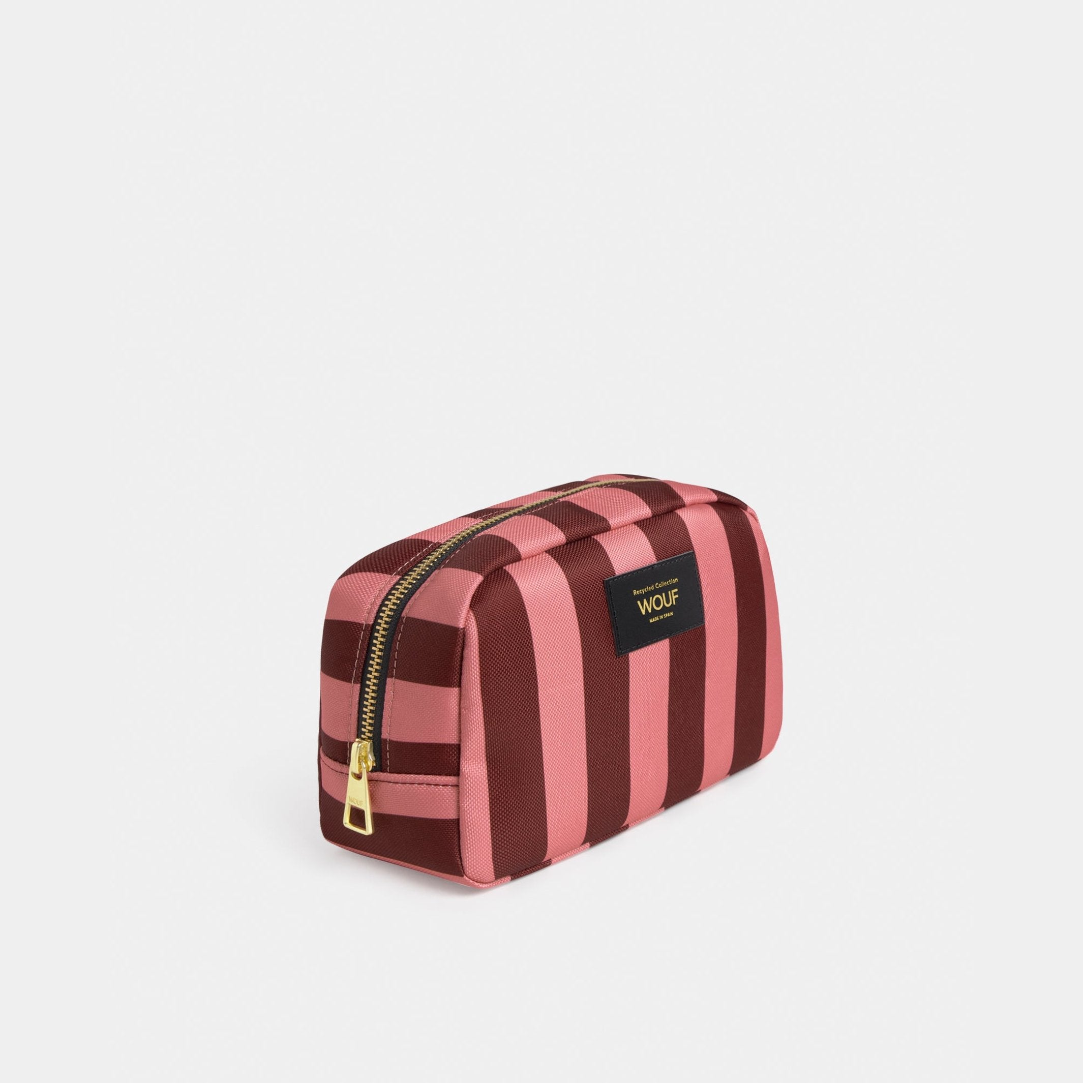 Toiletry Bag Sophie – Pink · Striped Print · Recycled · 20 cm | Wouf
