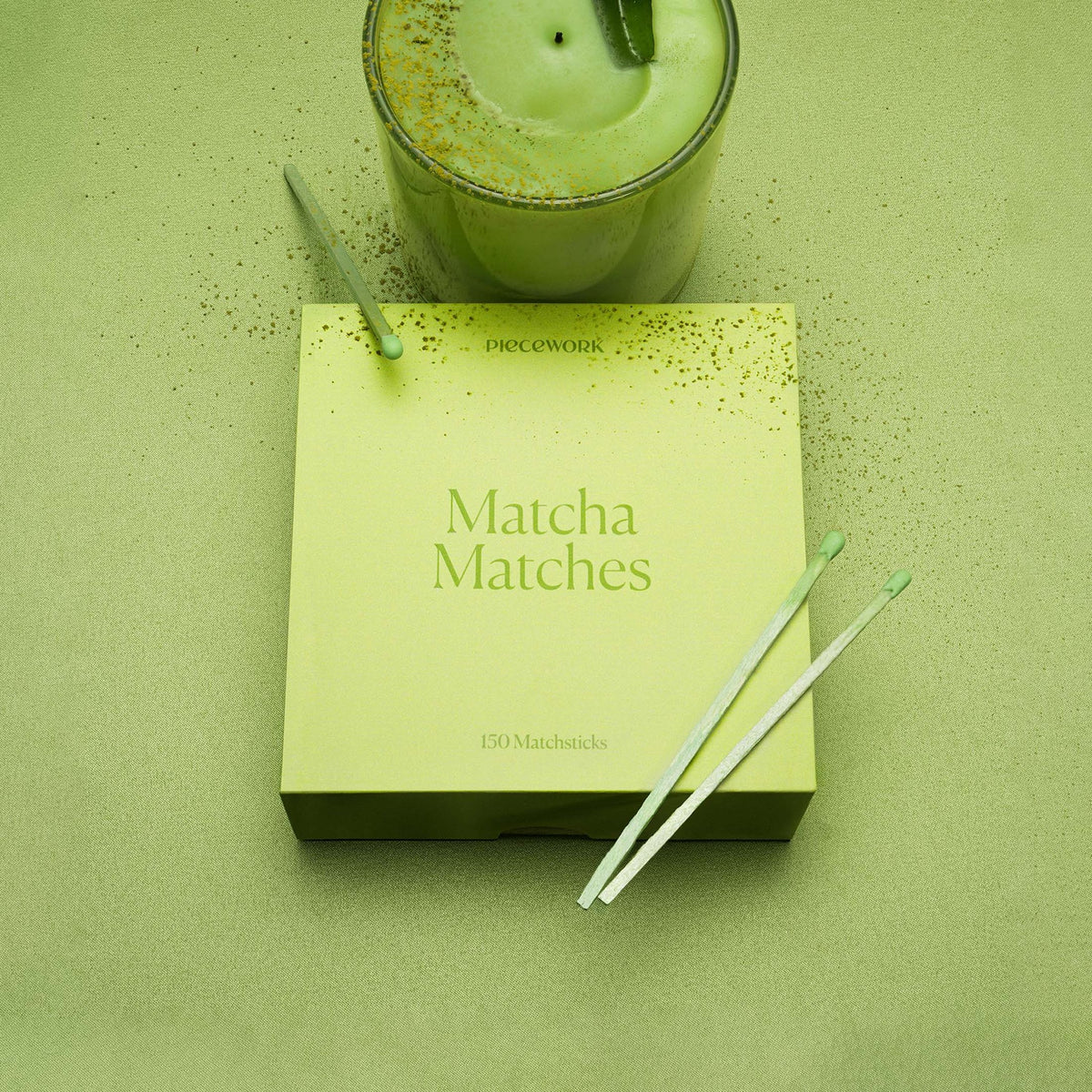 Deko-Streichhölzer "Matcha" – 150 Stück · Grün | Piecework