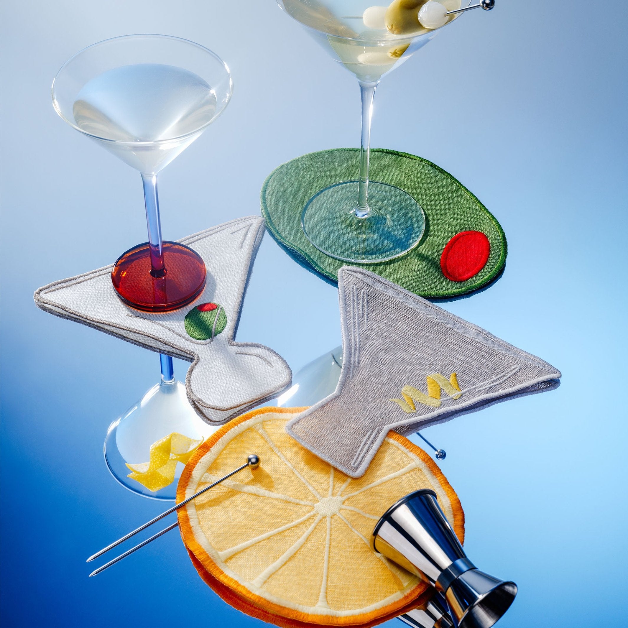 Cocktail Napkins Martini – Linen · Set of 4 | Piecework