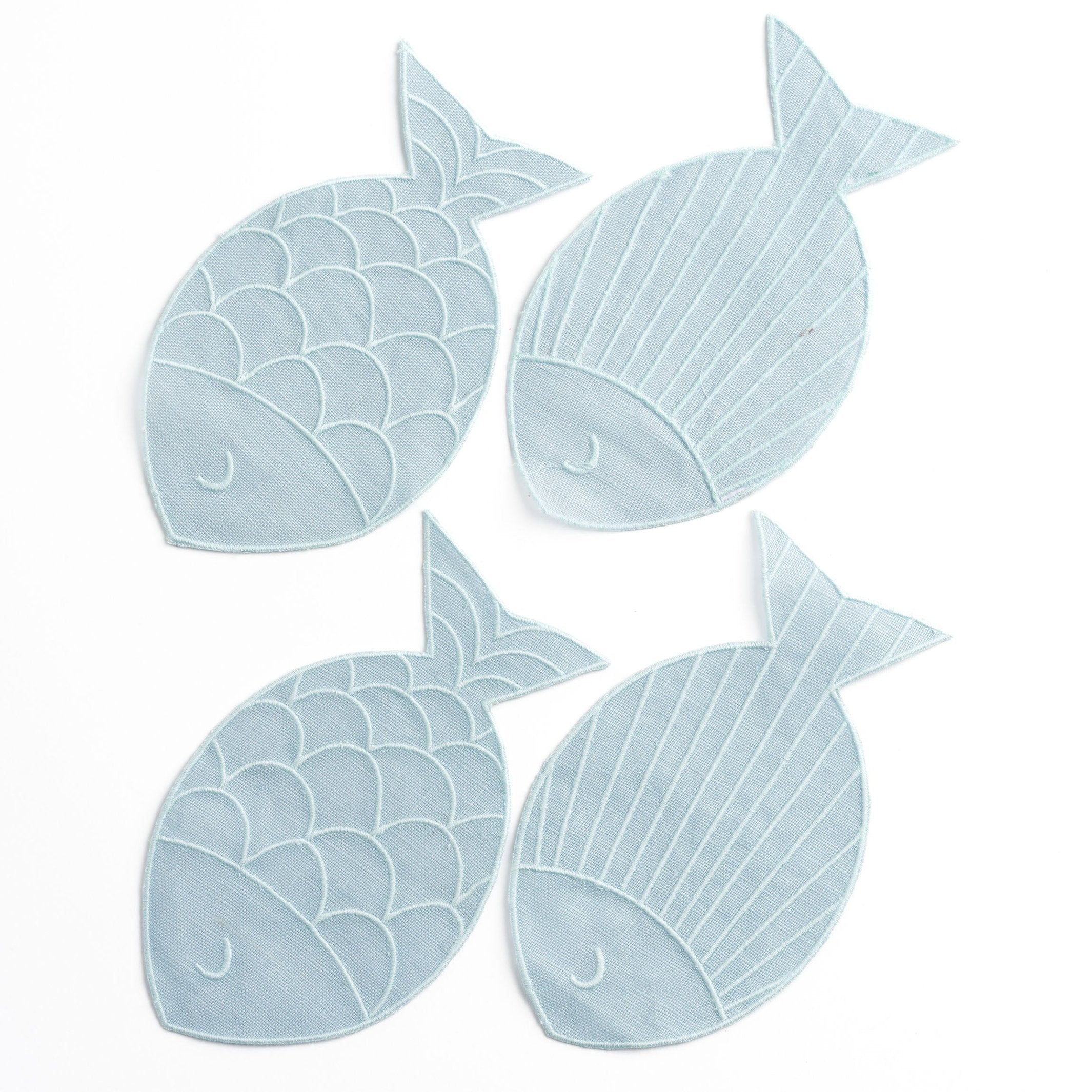Cocktail Napkins Sardine – Linen · Set of 4 | Piecework