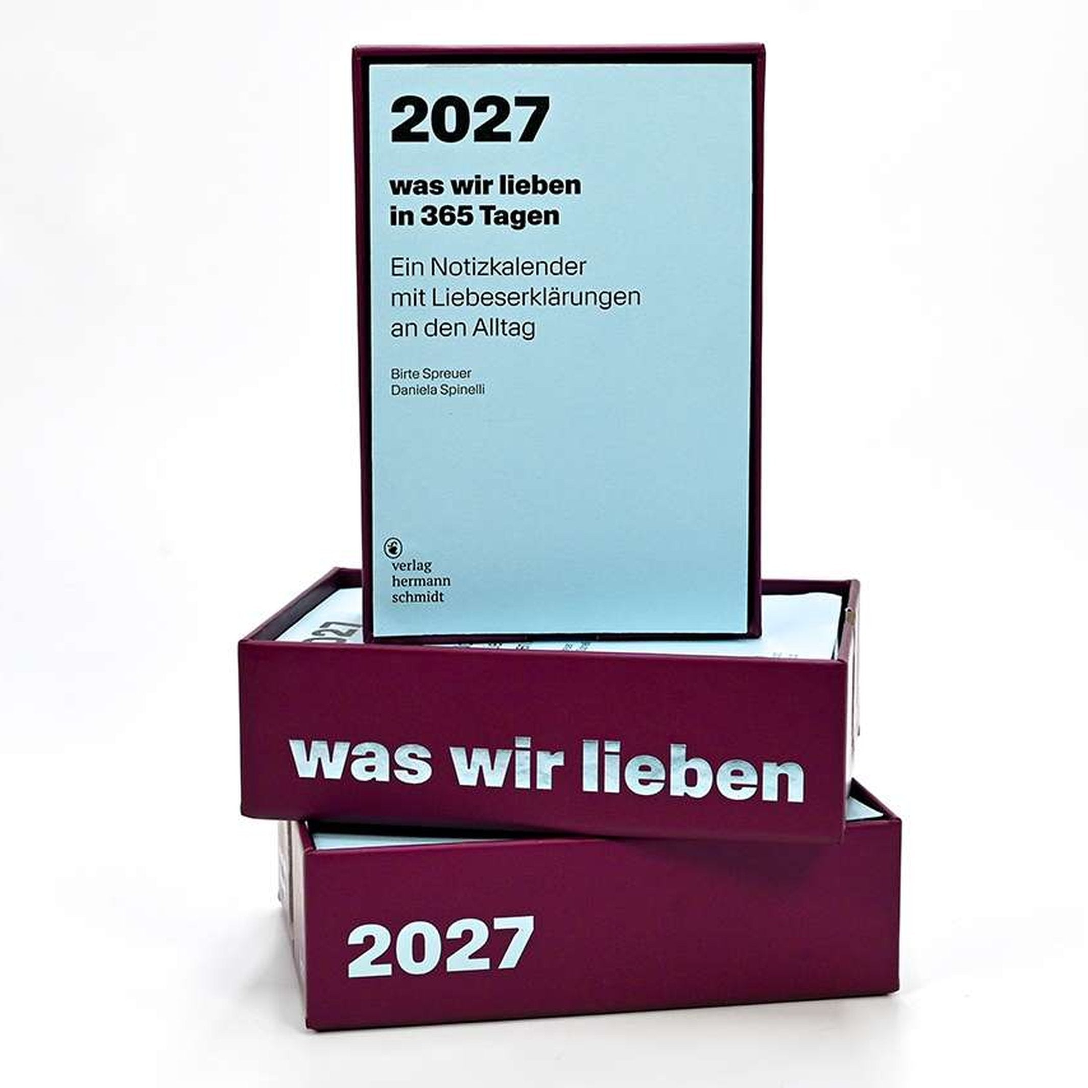 Desk Calendar "Was Wir Lieben" 2027 – German Edition | Hermann Schmidt