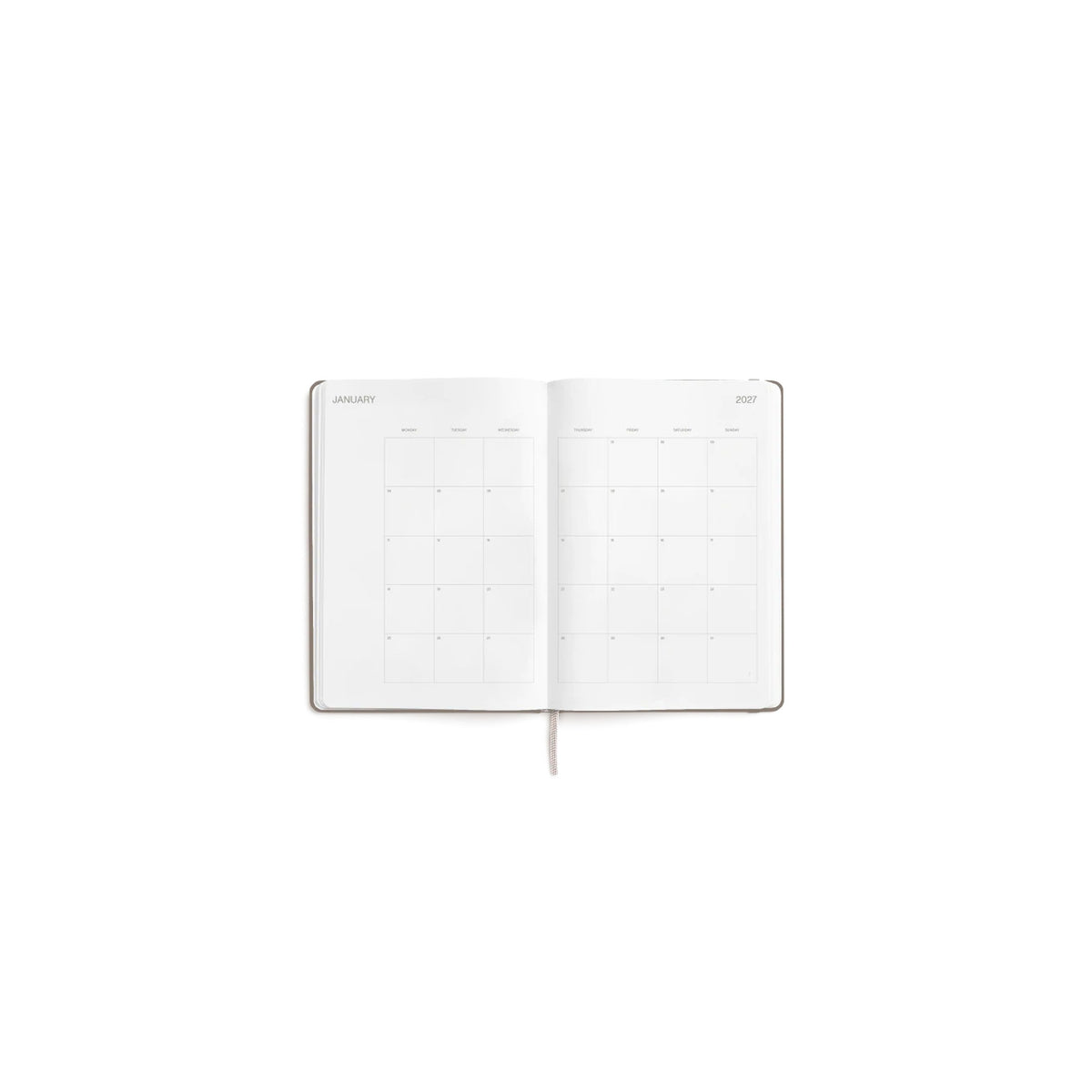 Tagesplaner 2027 2er-Set – Steinpapier · A5 Hardcover · Ebony | Karst