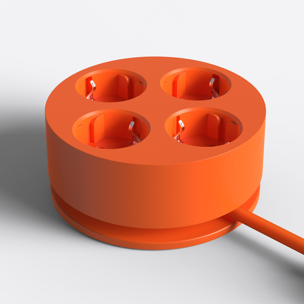 Power Strip Circular C2 – 4 Sockets Round, Ø 12.4 cm | Cords