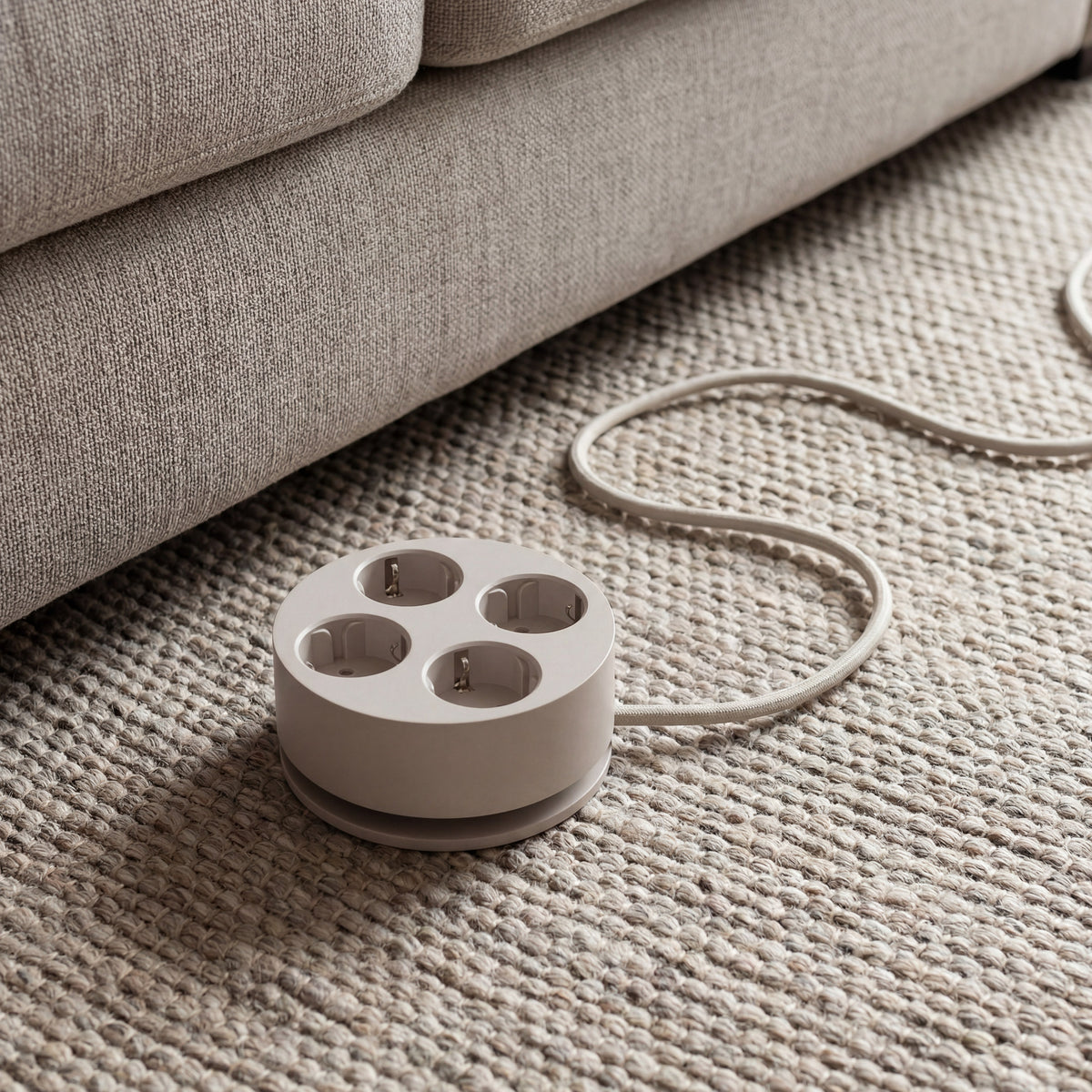 Steckdosenleiste Circular C2 – 4-fach rund, Ø 12,4 cm | Cords