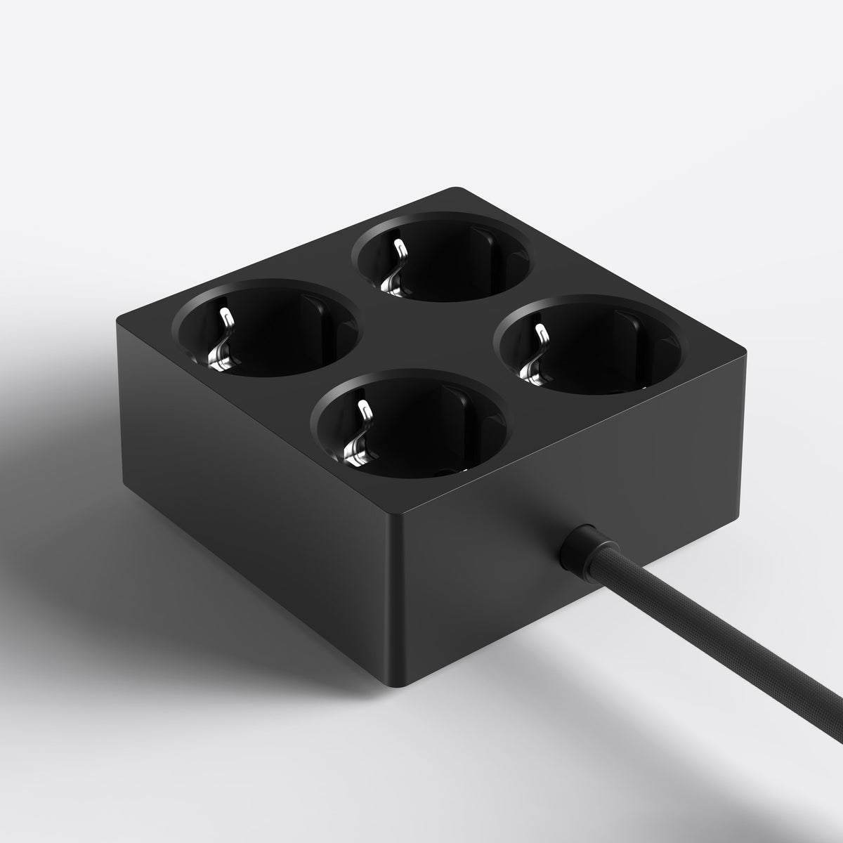 Stikdåse Squared S1 – 4-vejs magnetisk, flad | Cords