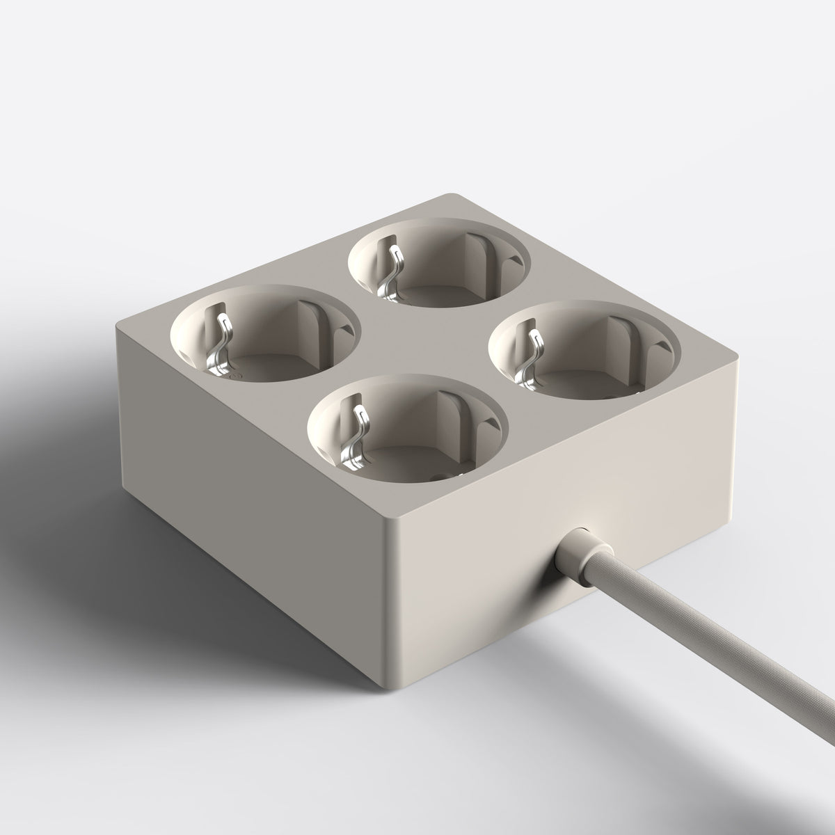 Stikdåse Squared S1 – 4-vejs magnetisk, flad | Cords