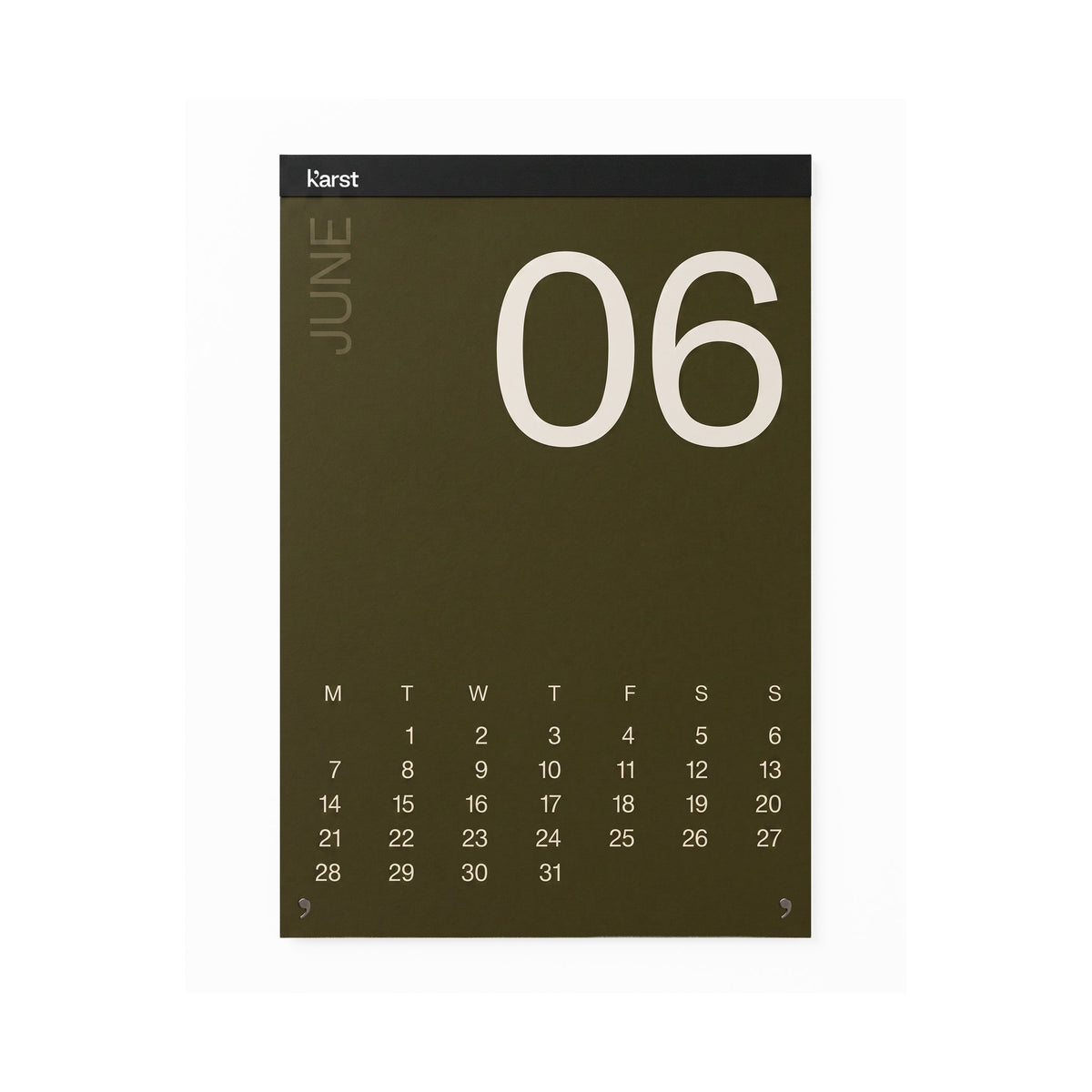Monthly Wall Calendar 2027 – Stone Paper · A2 · 42×60 cm | Karst