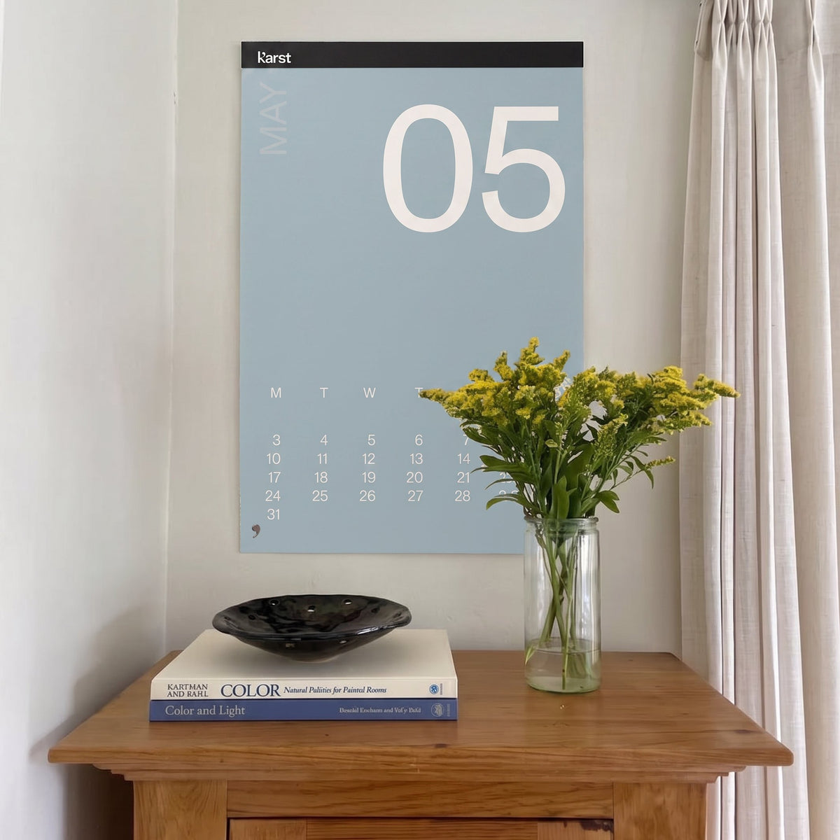 Monthly Wall Calendar 2027 – Stone Paper · A2 · 42×60 cm | Karst