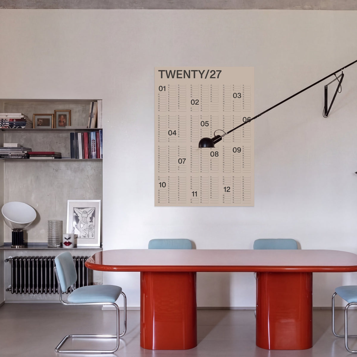Jaarwandkalender 2027 – Steenpapier · A1 · 60×85 cm | Karst