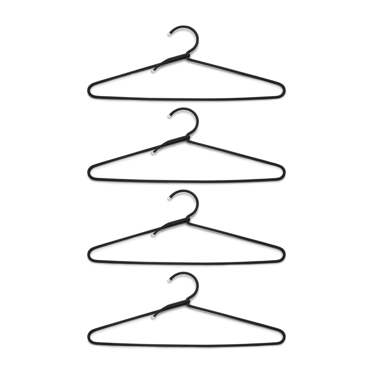 Kleiderbügel "Cord Hanger" 4er-Set – Schwarz · 41 cm | Peppermint
