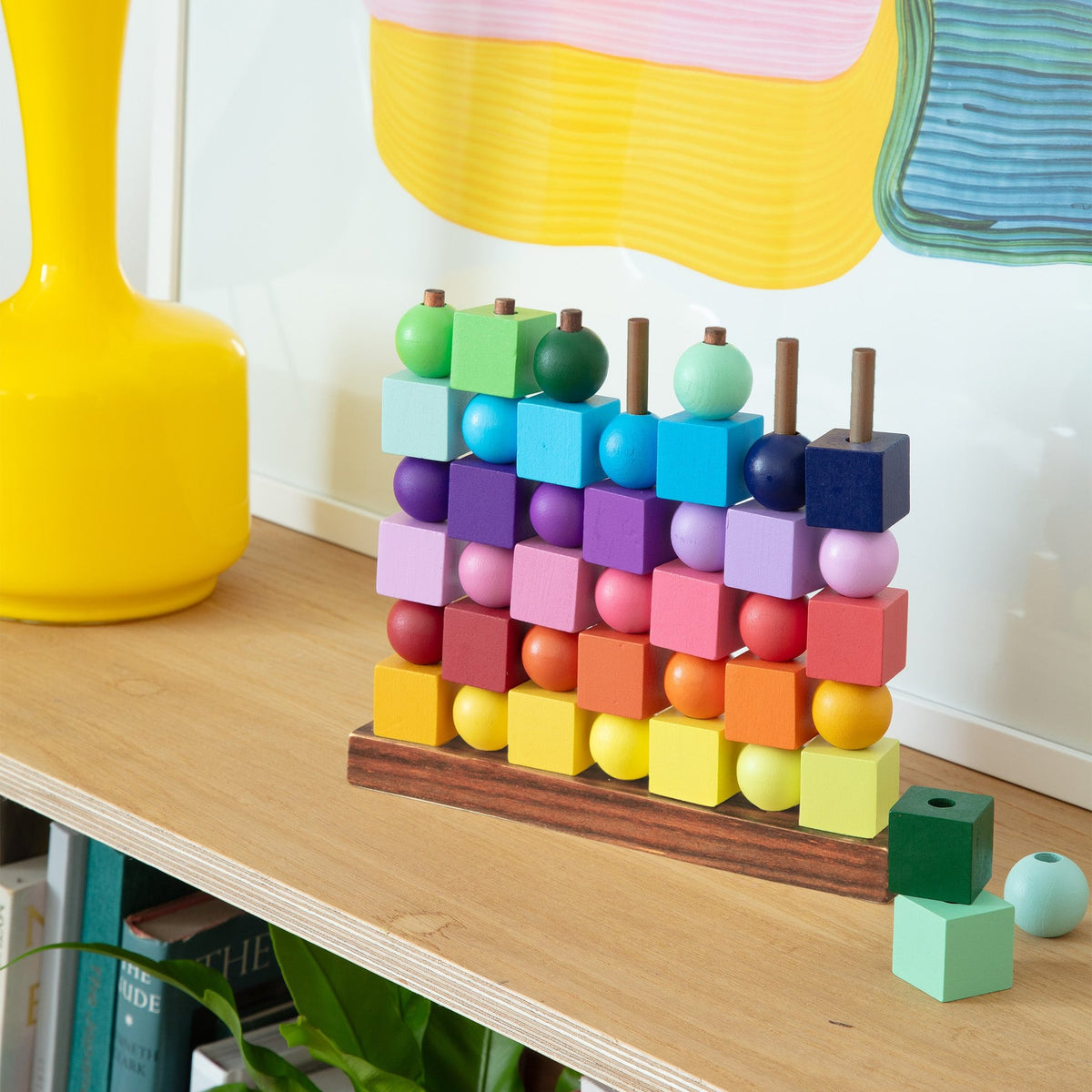 Vier-Gewinnt-Spiel "Four in a Row" – Holz · Rainbow | Block Design