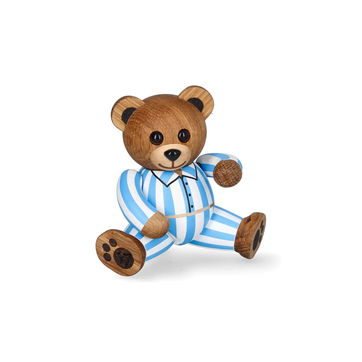 Holz-Teddybär "Sleepy Blue" – Eiche · 11,8 cm | Spring Copenhagen