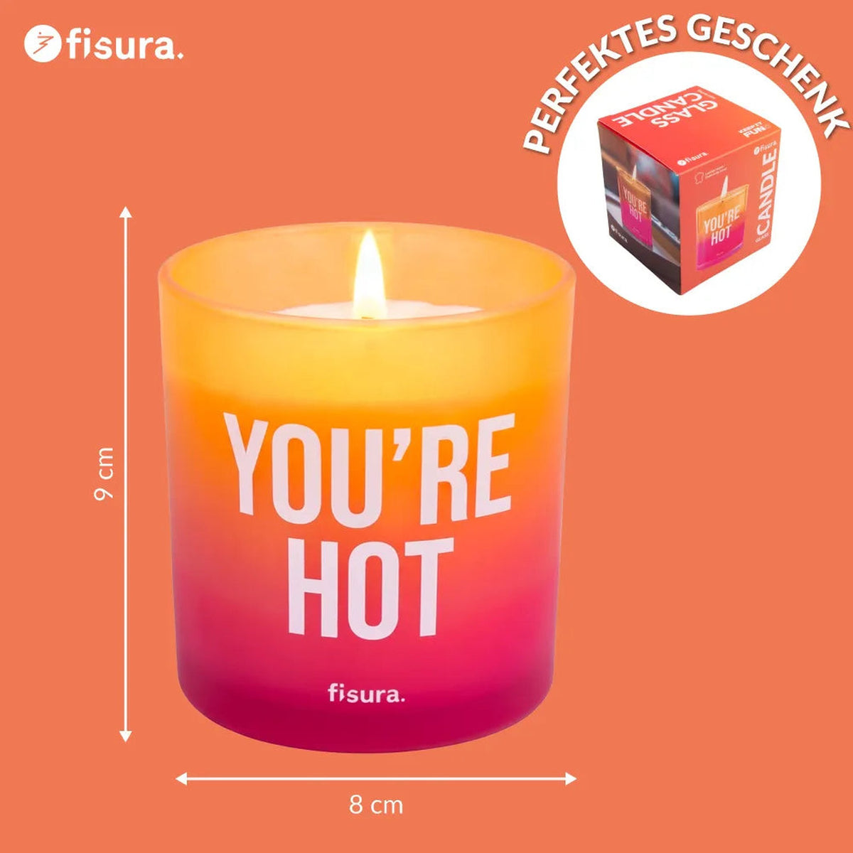 Scented Candle "You're Hot" – Soy Wax · Leather | Fisura