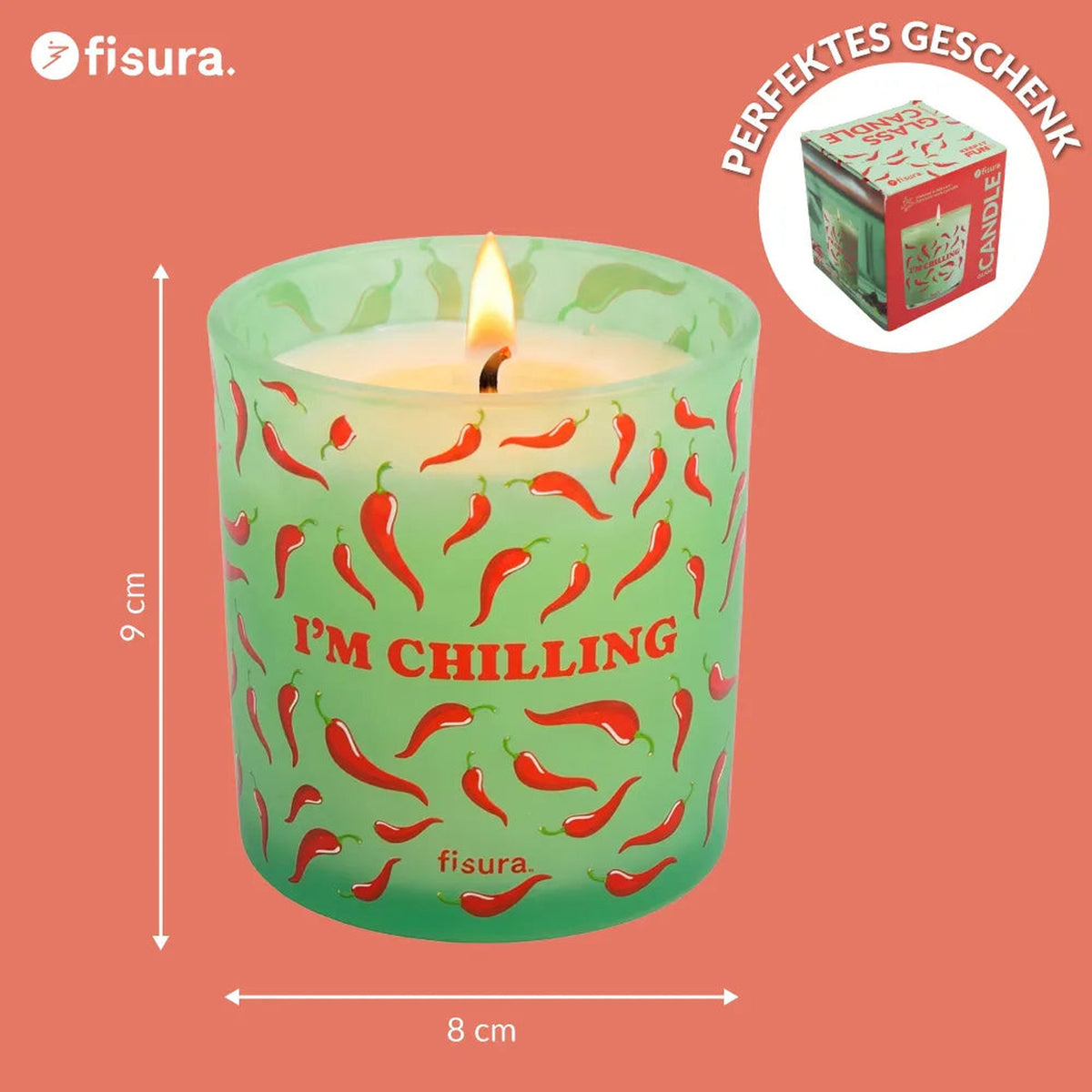 Duftkerze "I'm Chilling" – Sojawachs · Zimt & Chili | Fisura