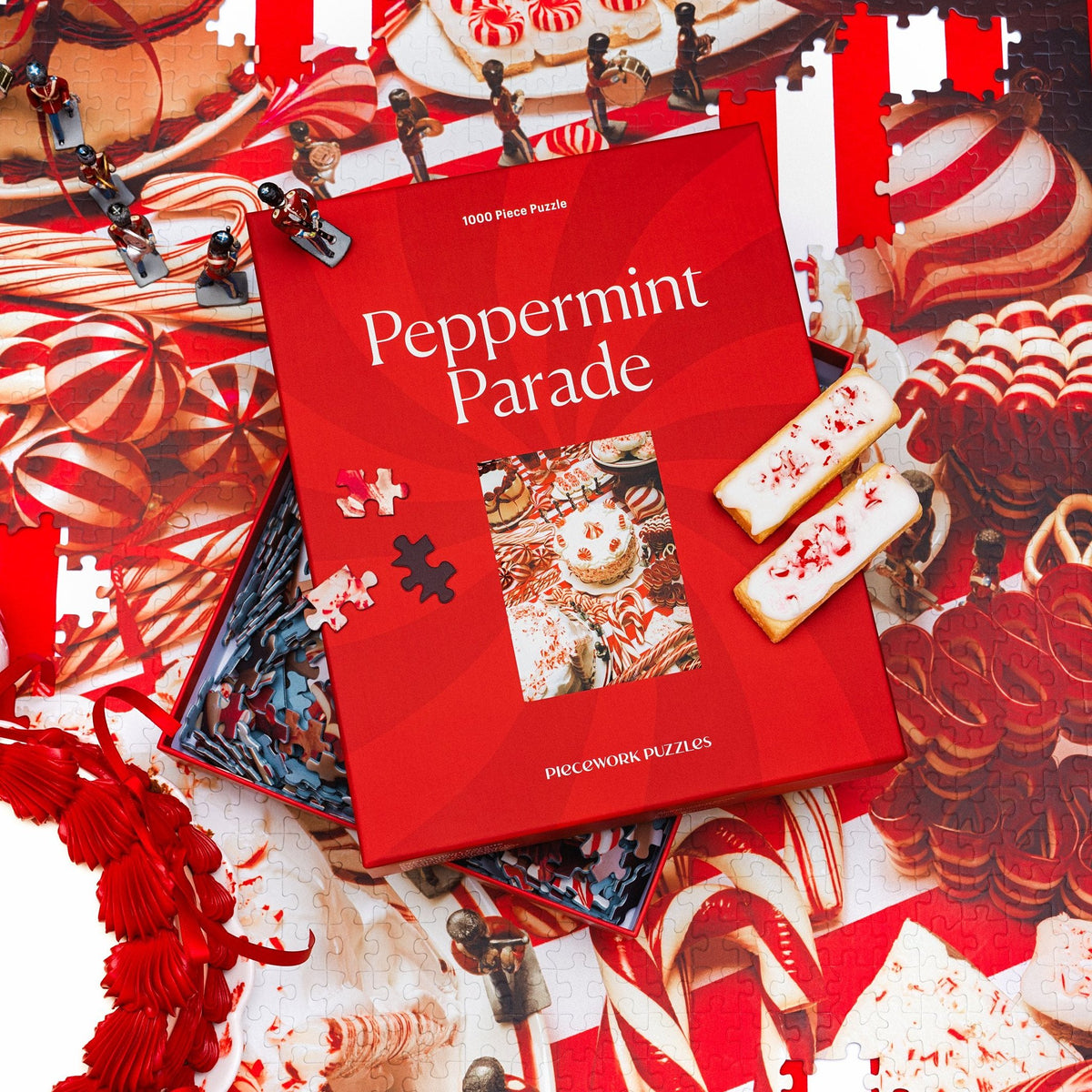 Weihnachtspuzzle "Peppermint Parade" – 1000 Teile | Piecework